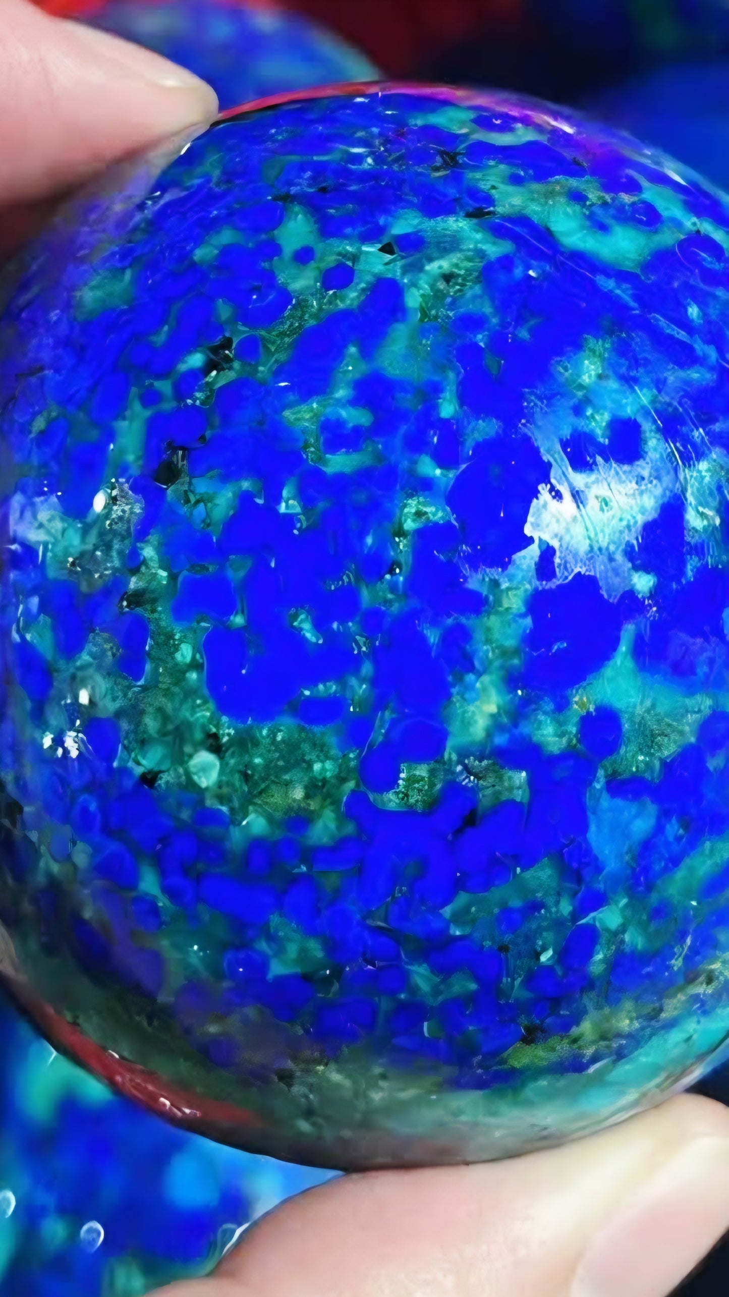 Azurite Sphere 6 to 8cm 1kg - Premium Grade Bulk - 3 to 5 pieces