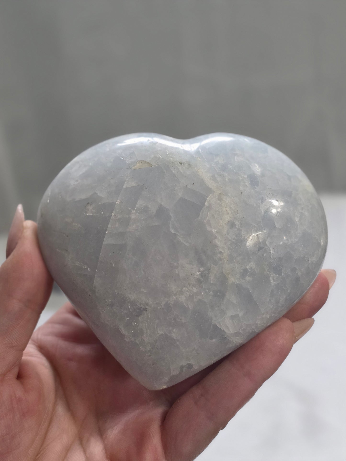 Celestine Heart Carving 1kg - Wholesale Crystal Bulk