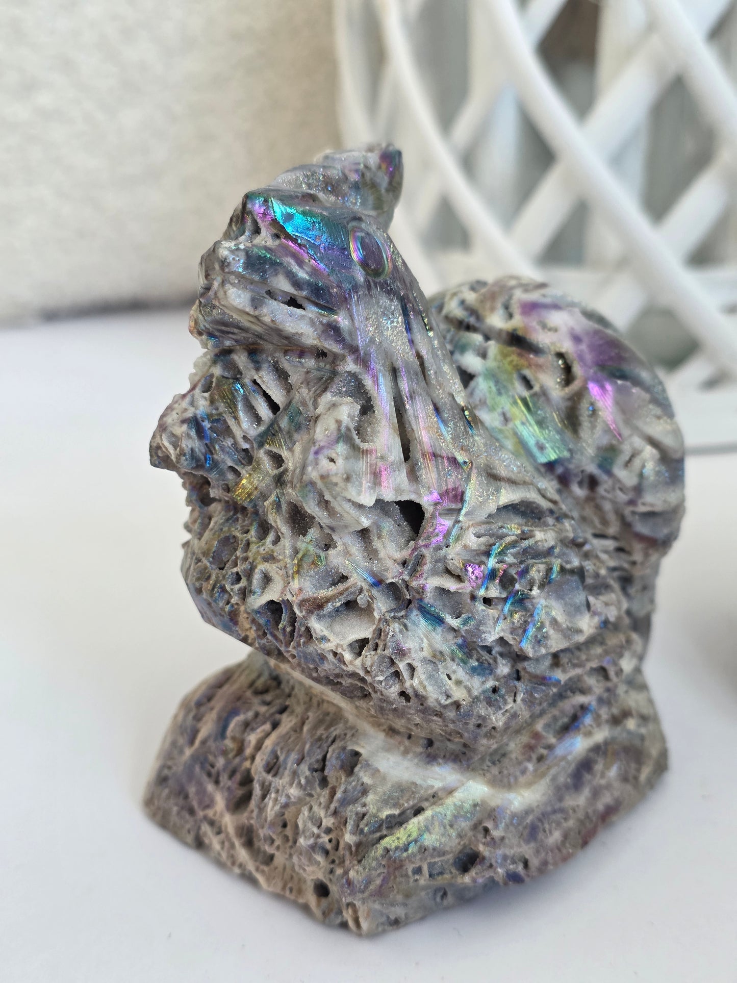 Aura Rooster Crystal Carving