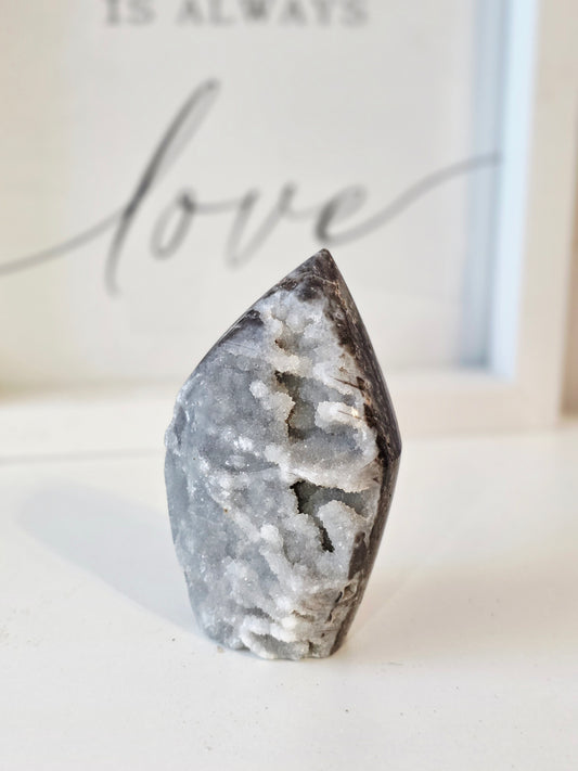 Sphalerite Free-form Tear drop Shape Druzy Carving Specimen