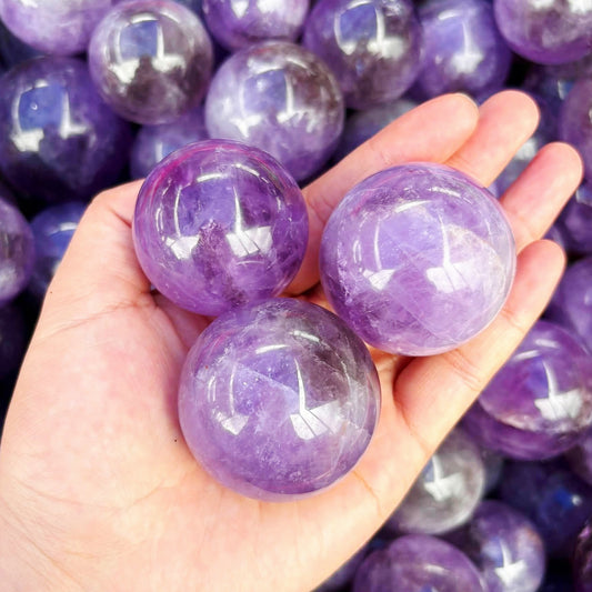 1kg Premium High Grade Amethyst Spheres (3-5 Pcs) - Deep Purple Wholesale Lot