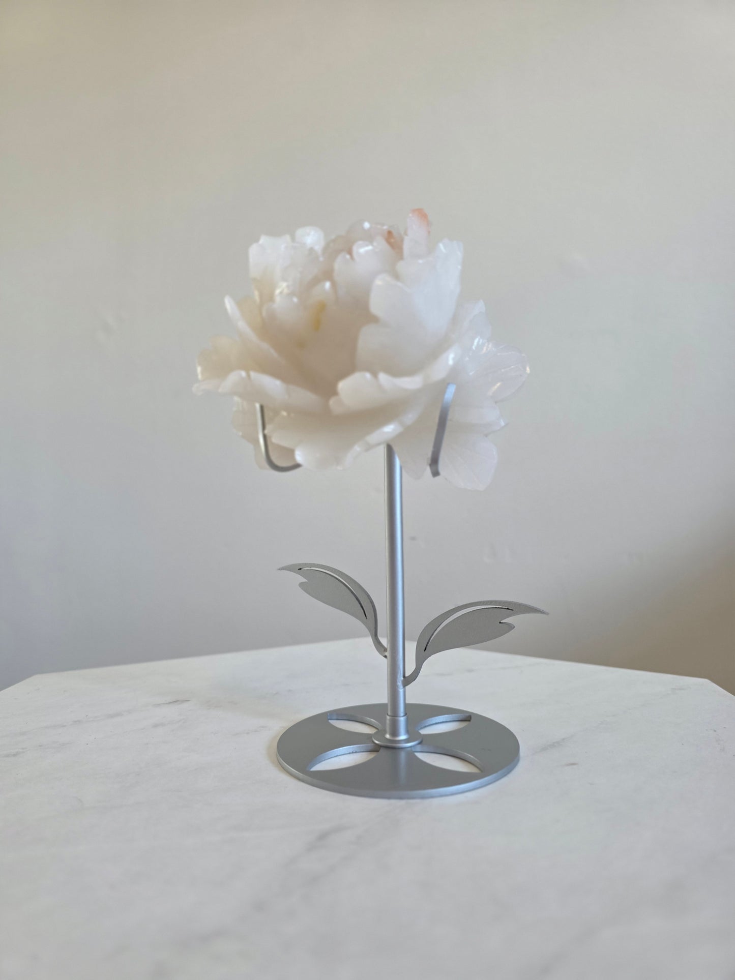 Large Rose Quartz Carving on Stand
