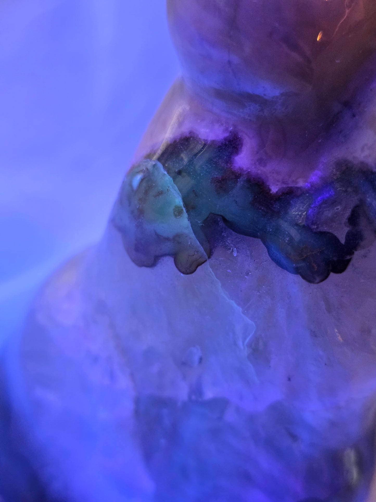 Volcano Agate Lady Body Carving 5 inch