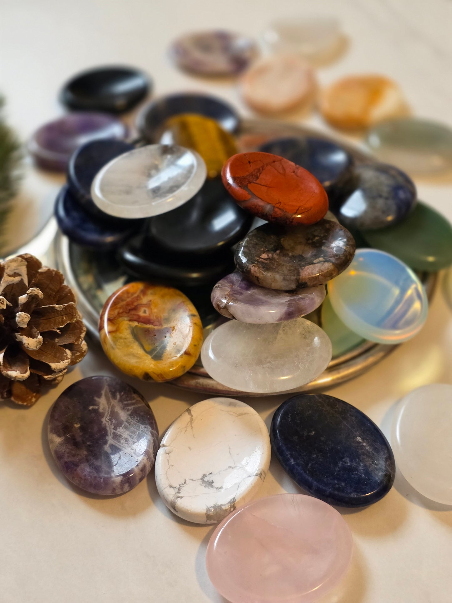 Palmstone Mix Mineral- 1 bag 10 Polished Stone randomly prepare 3-4cm