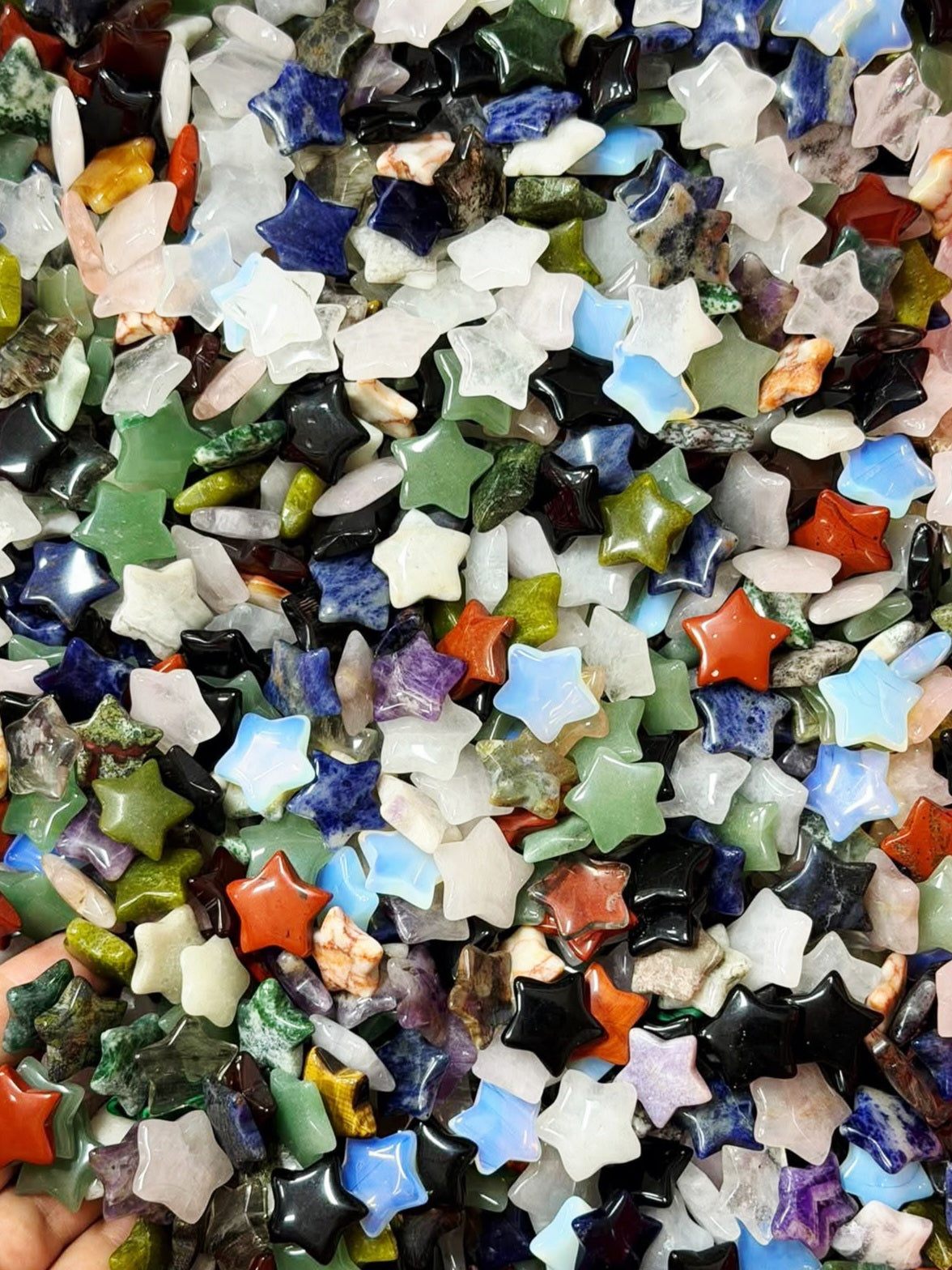 2cm Star Carving 350 Pieces - Mix Material - Bulk