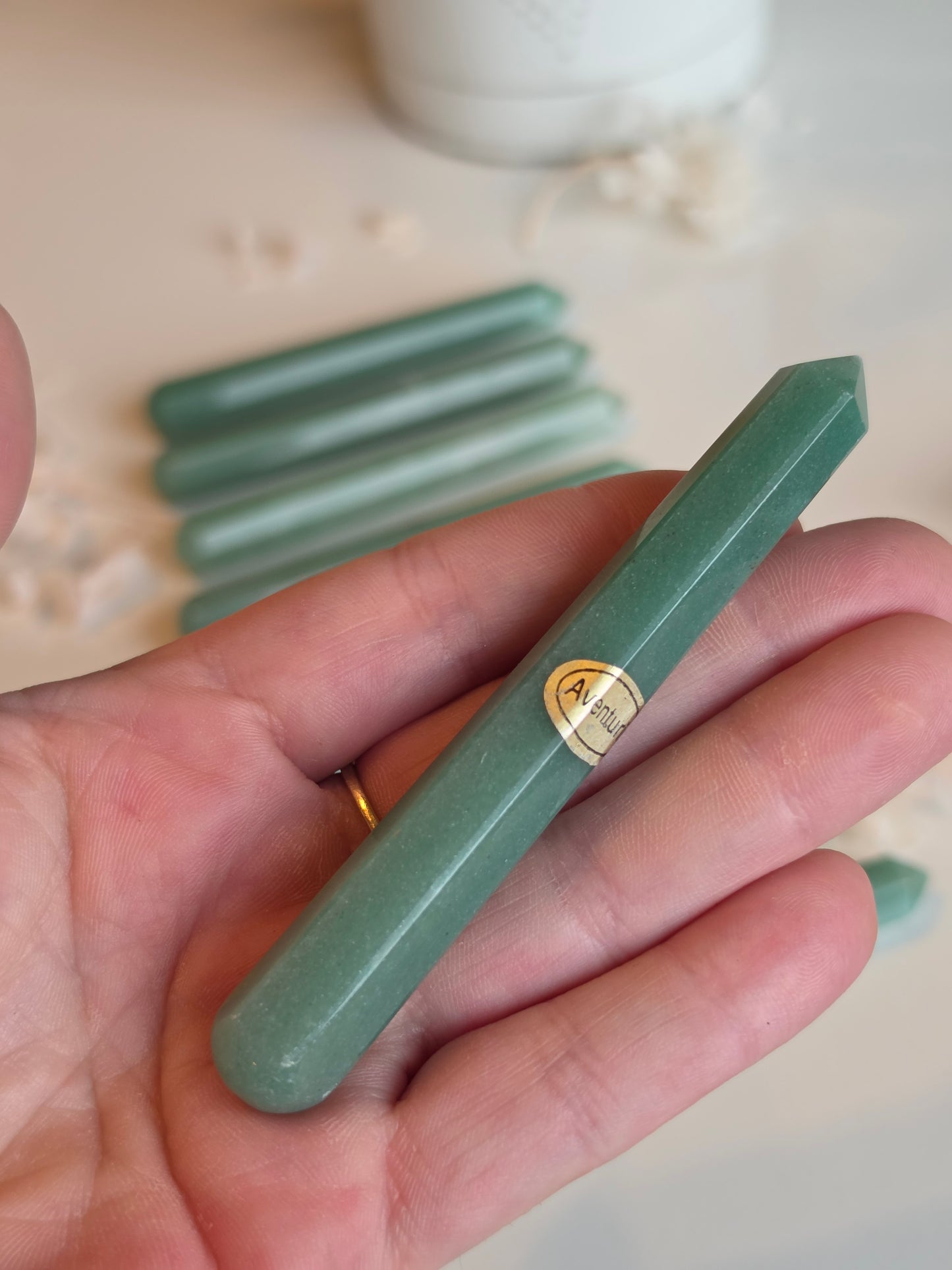 10 Green Aventurine Crystal Wand Bundle Wholesale