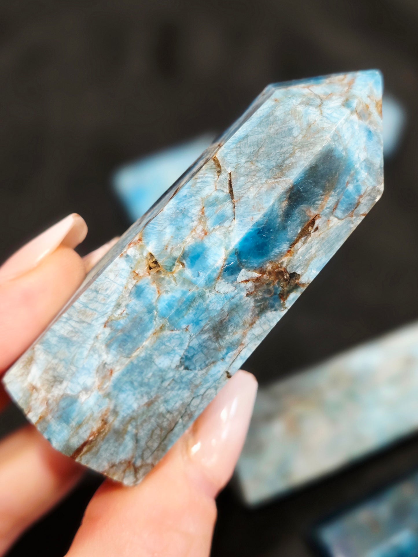Bundle 5 Towers Blue Apatite