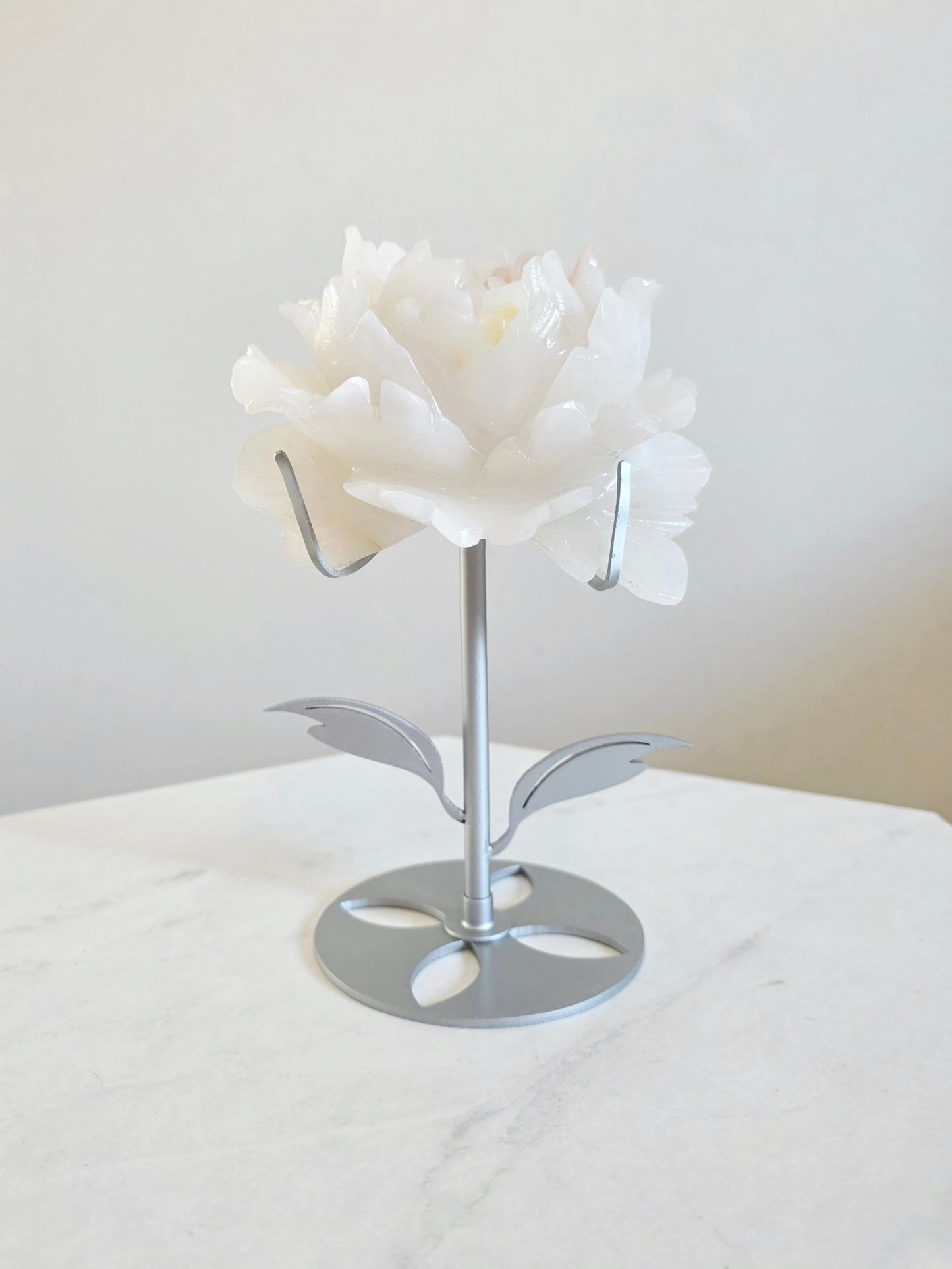 Large Rose Quartz Carving on Stand
