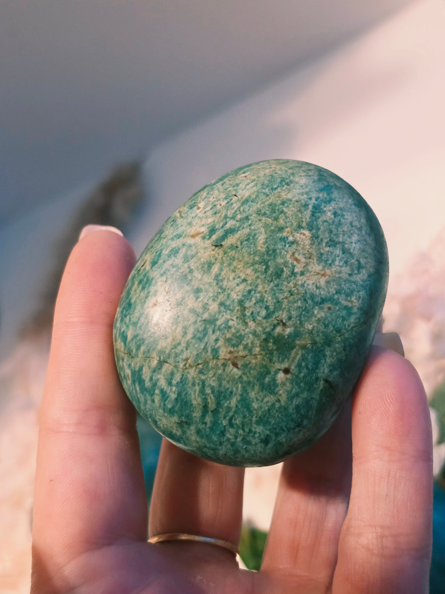 Amazonite Palmstone Lot of 7 Wholesale