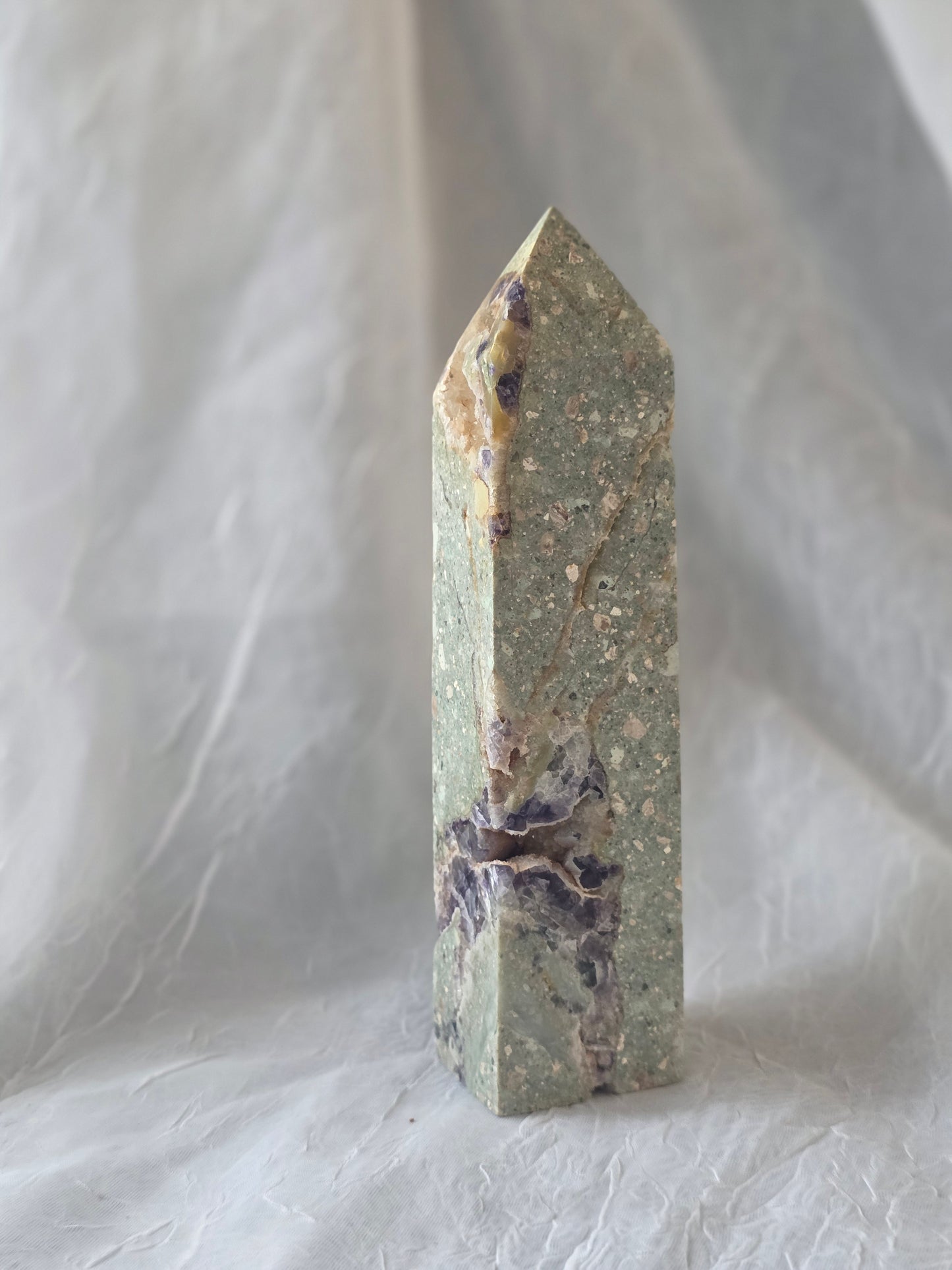 Fluorite Root Druzy Crystal Tower Medium Size