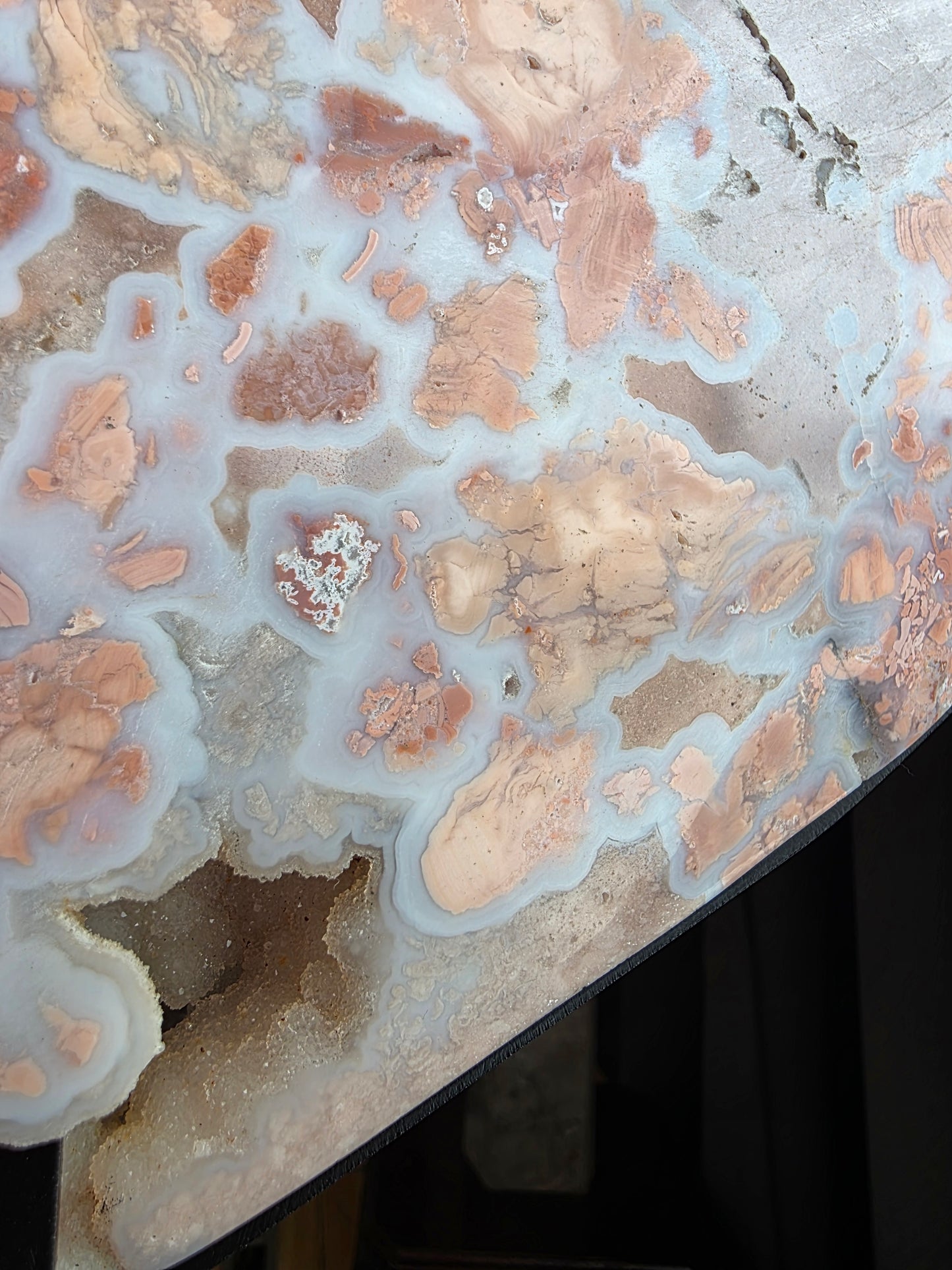 Pink Chalcedony Heart Carving 3.99kilo & custom stand included