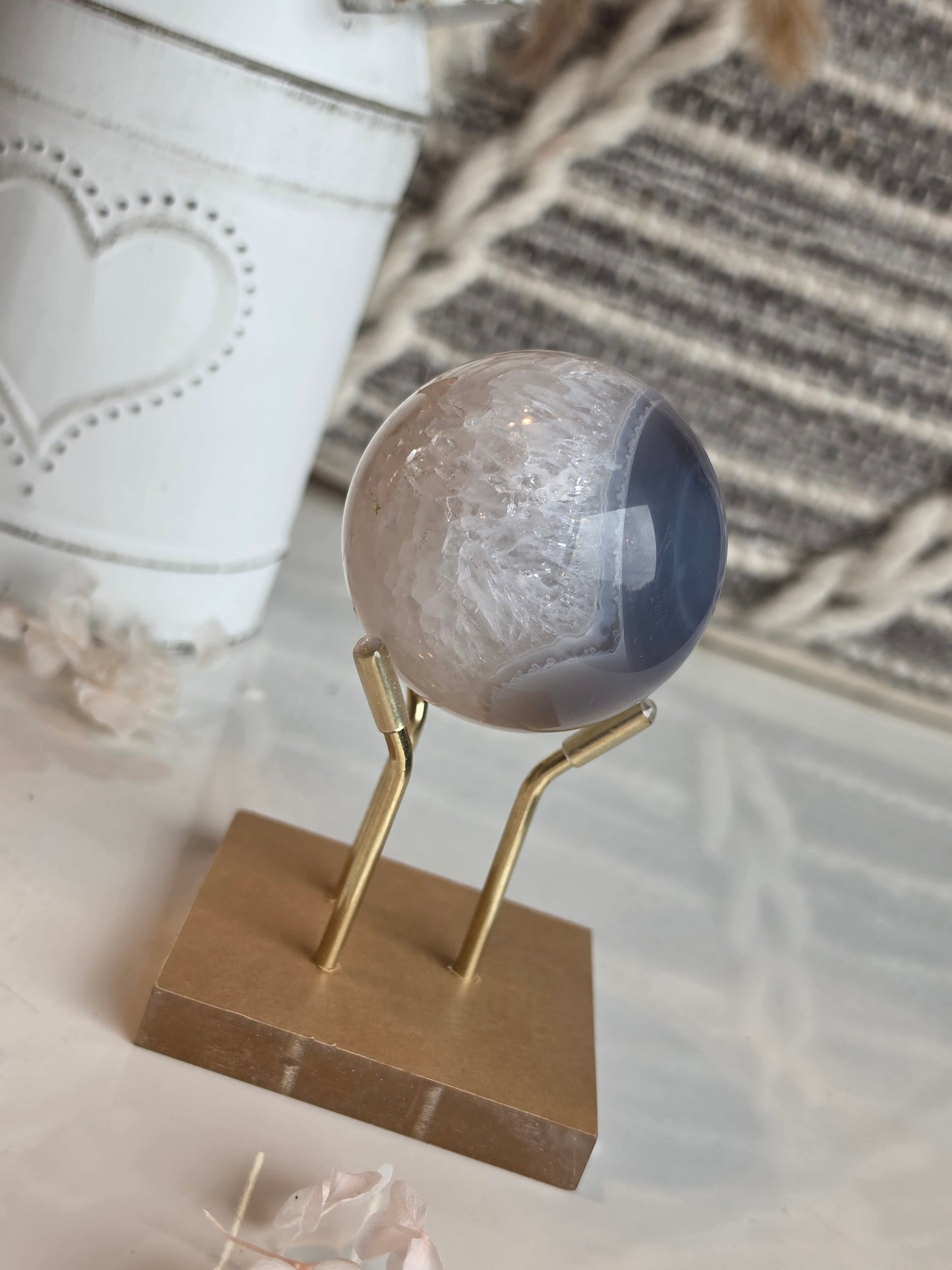 Botswana Agate Sphere on Stand