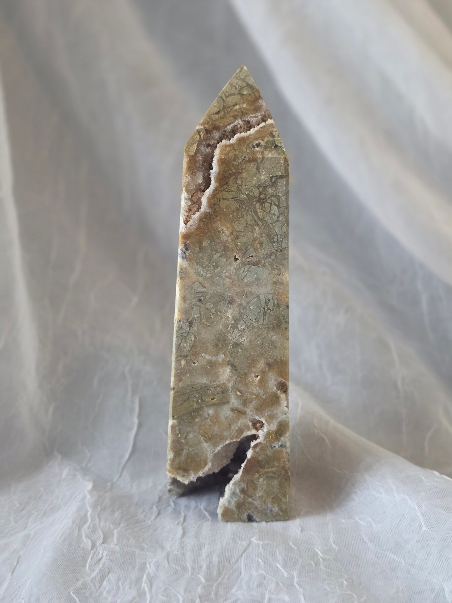 Fluorite Root Druzy Crystal Tower Medium Size