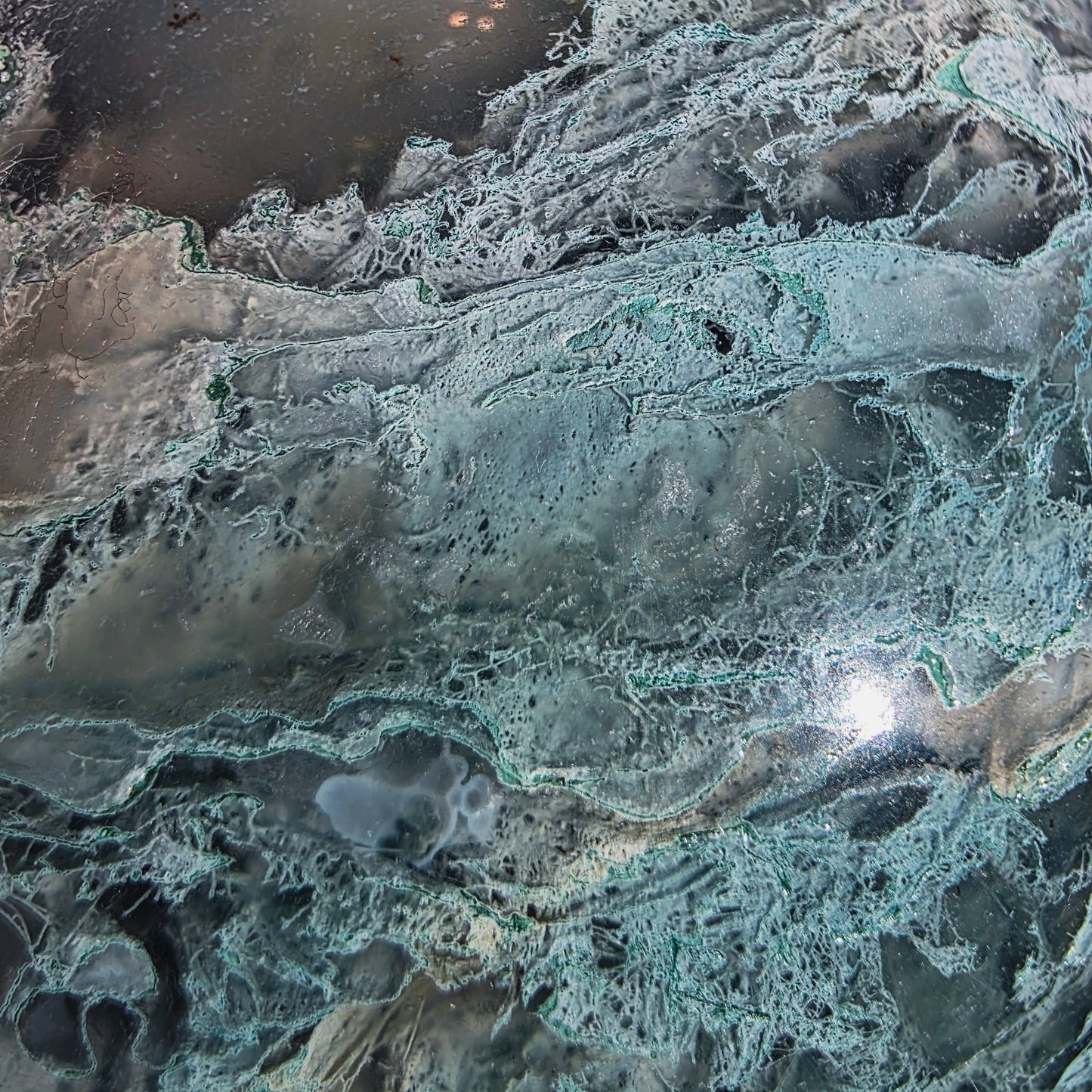 Moss Agate Sphere 1.8lbs