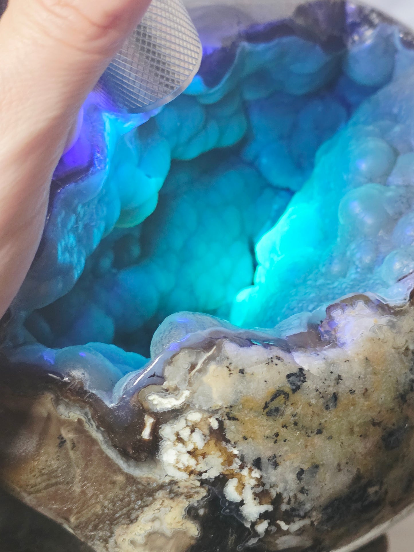 22 Pounds Skull Volcano Agate with Botryoidal UV Geode Hand Carved Mayan Statement Piece