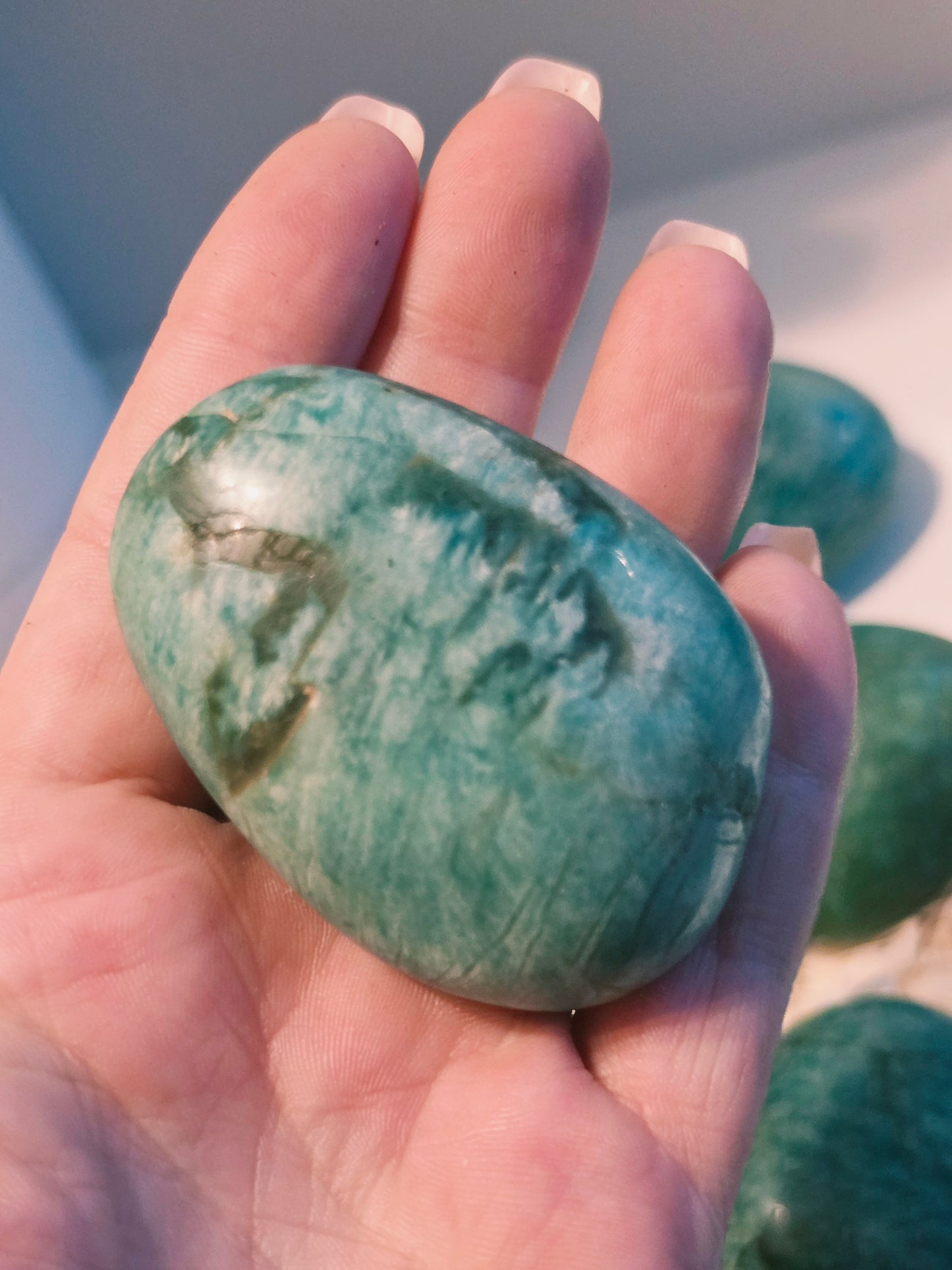 Amazonite Palmstone Lot of 7 Wholesale