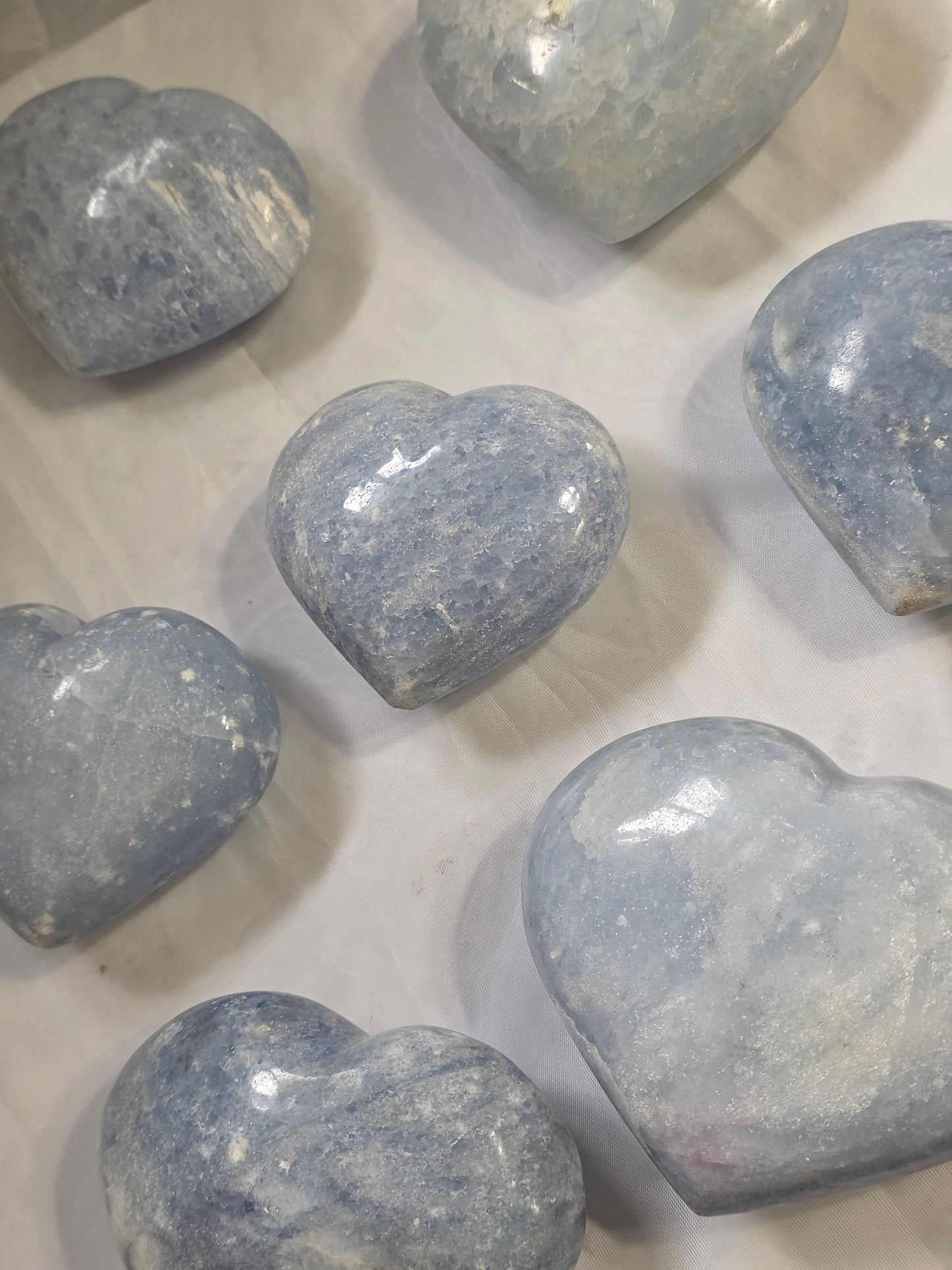 Celestine Heart Carving 1kg - Wholesale Crystal Bulk