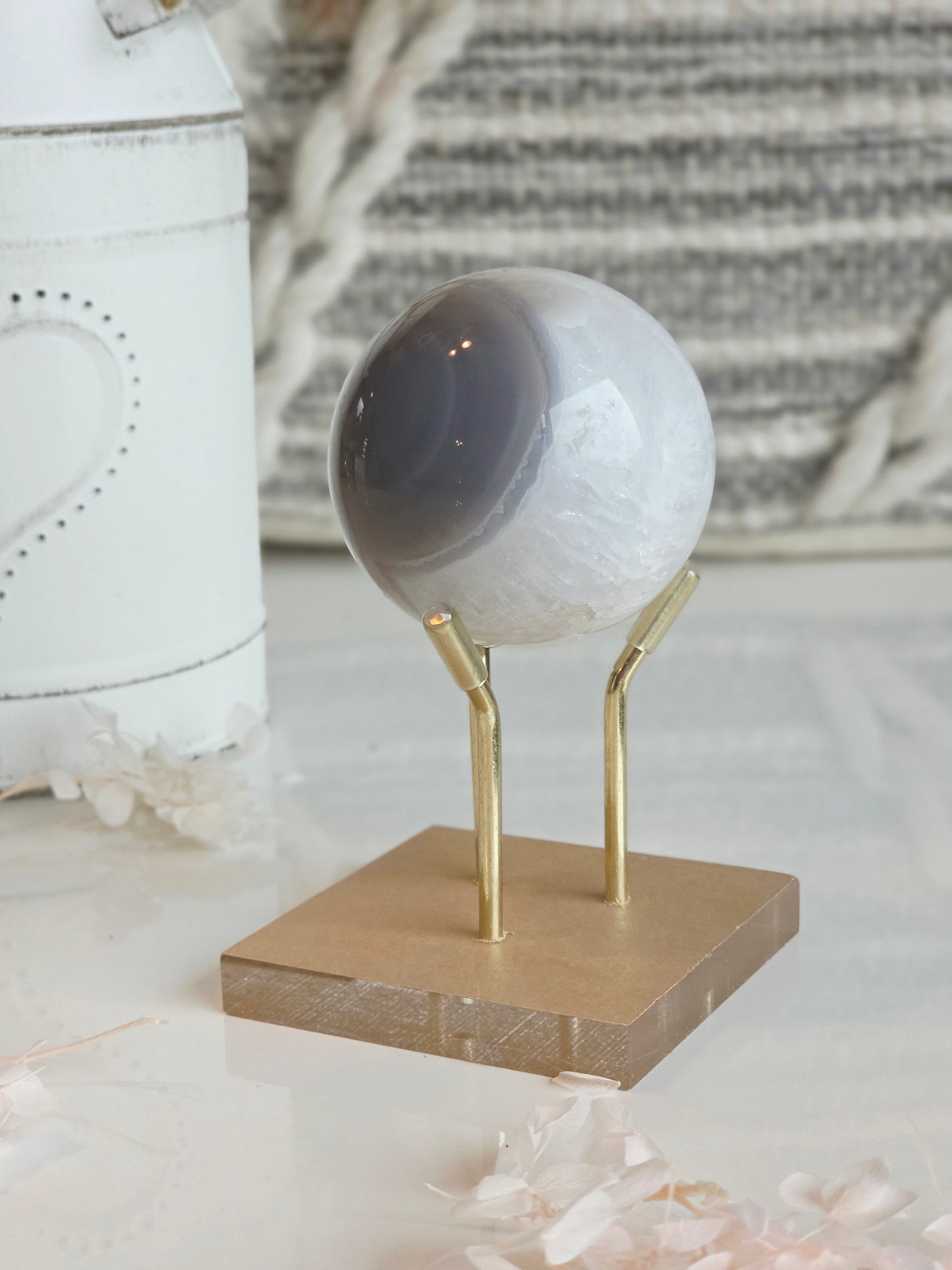 Botswana Agate Sphere on Stand
