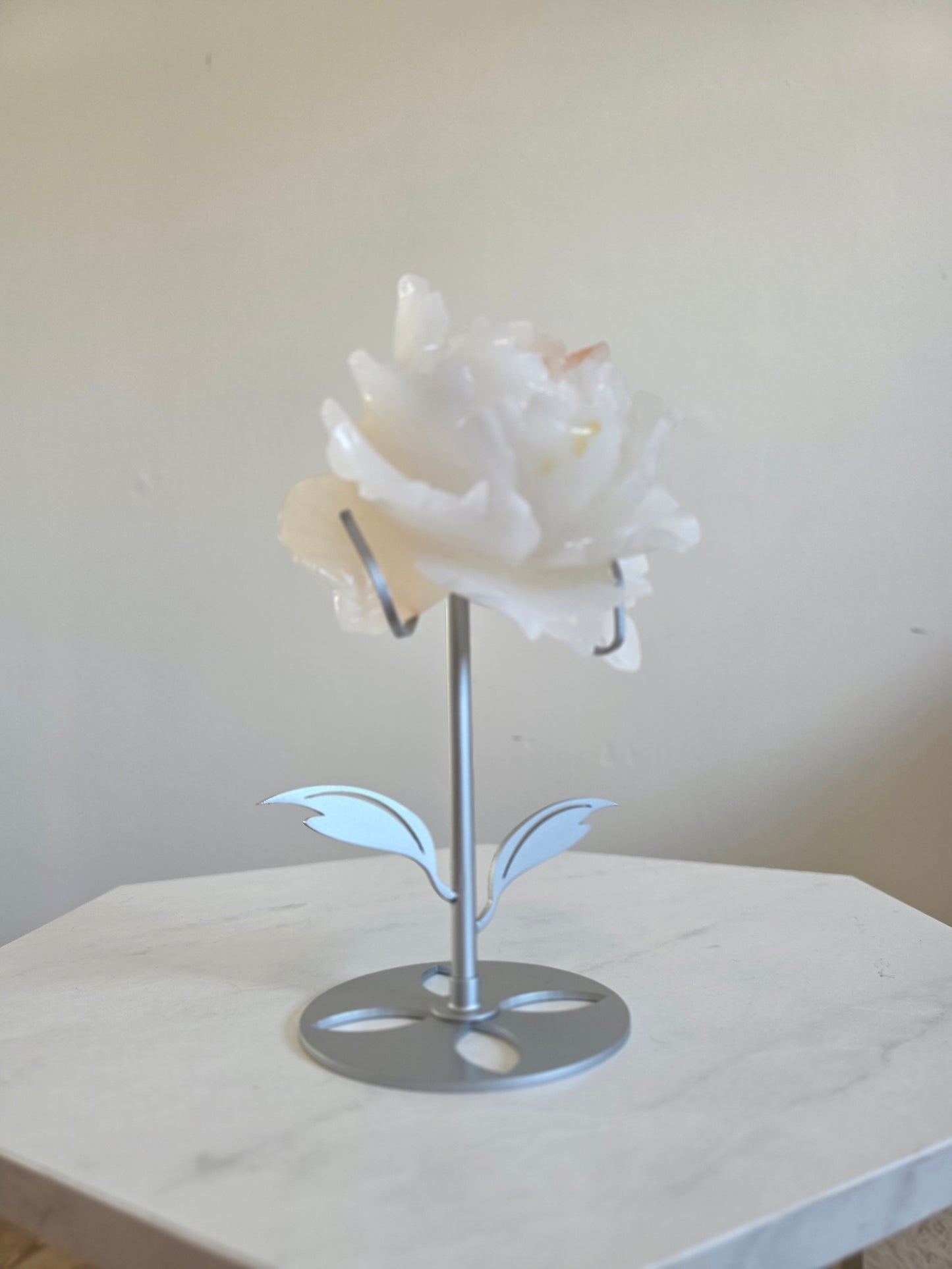 Large Rose Quartz Carving on Stand