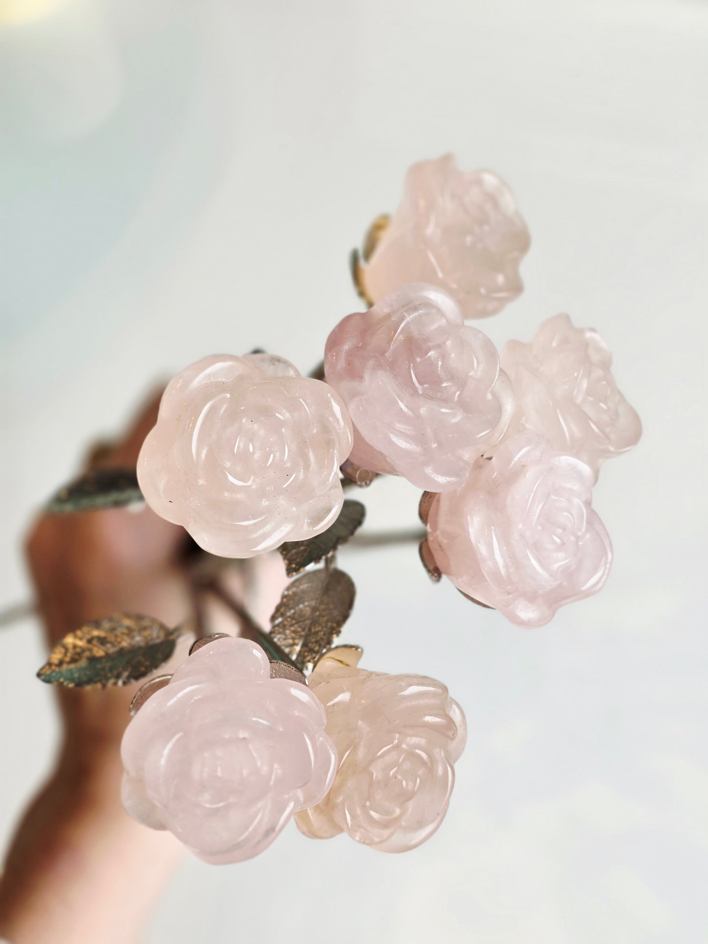 Flower Carving 10 set Mix Mineral Long Stems 23cm - Wholesale Lots