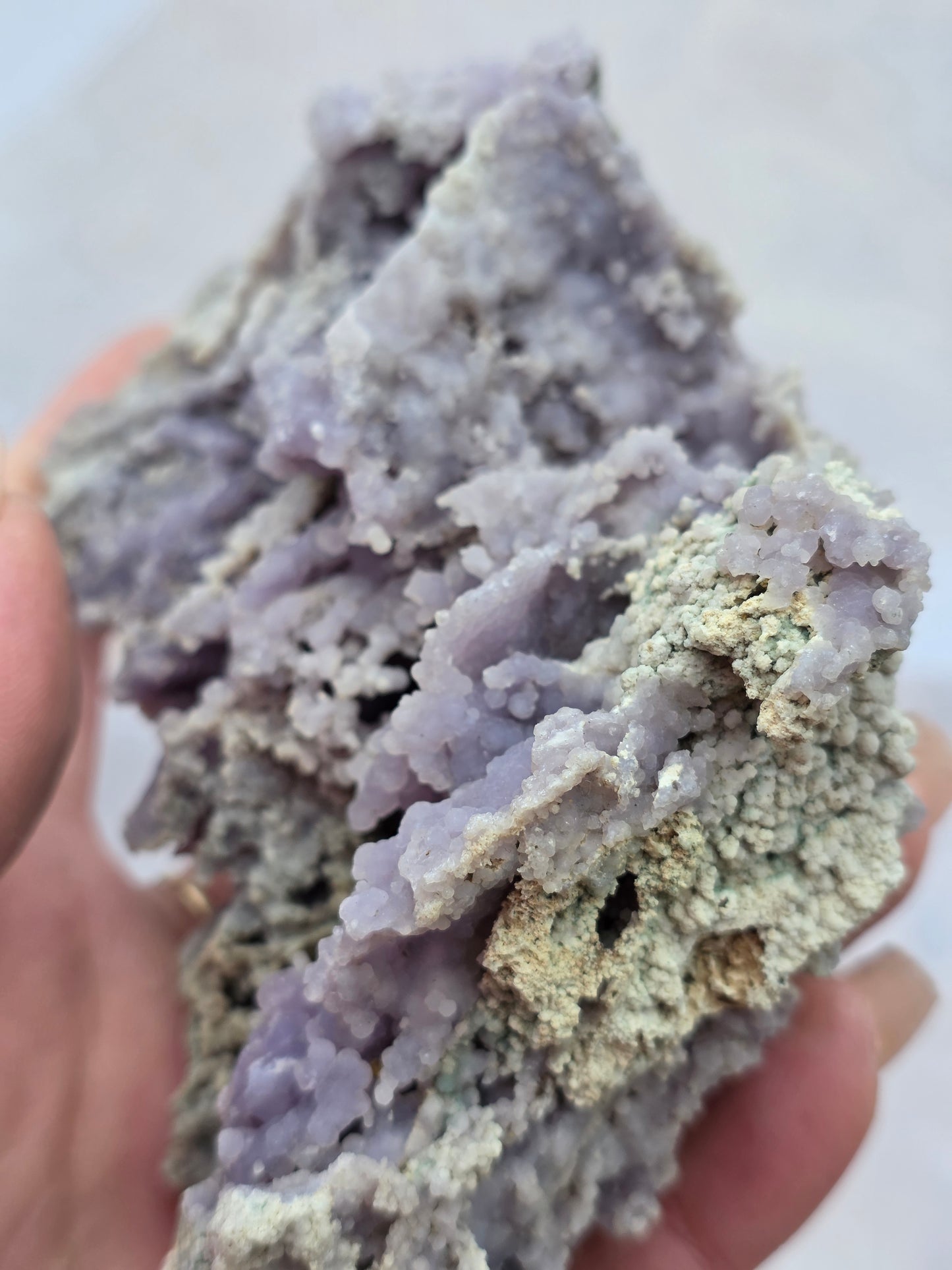 Grape Agate 8 Oz on Stand Specimen