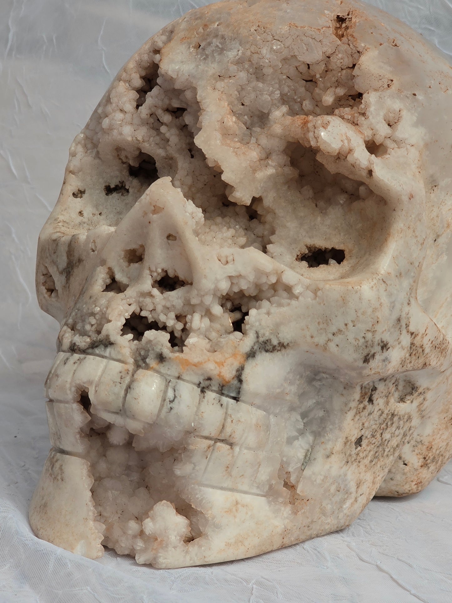 Pink Amethyst Skull Carving – 12.94 lbs Natural Crystal Statement Piece