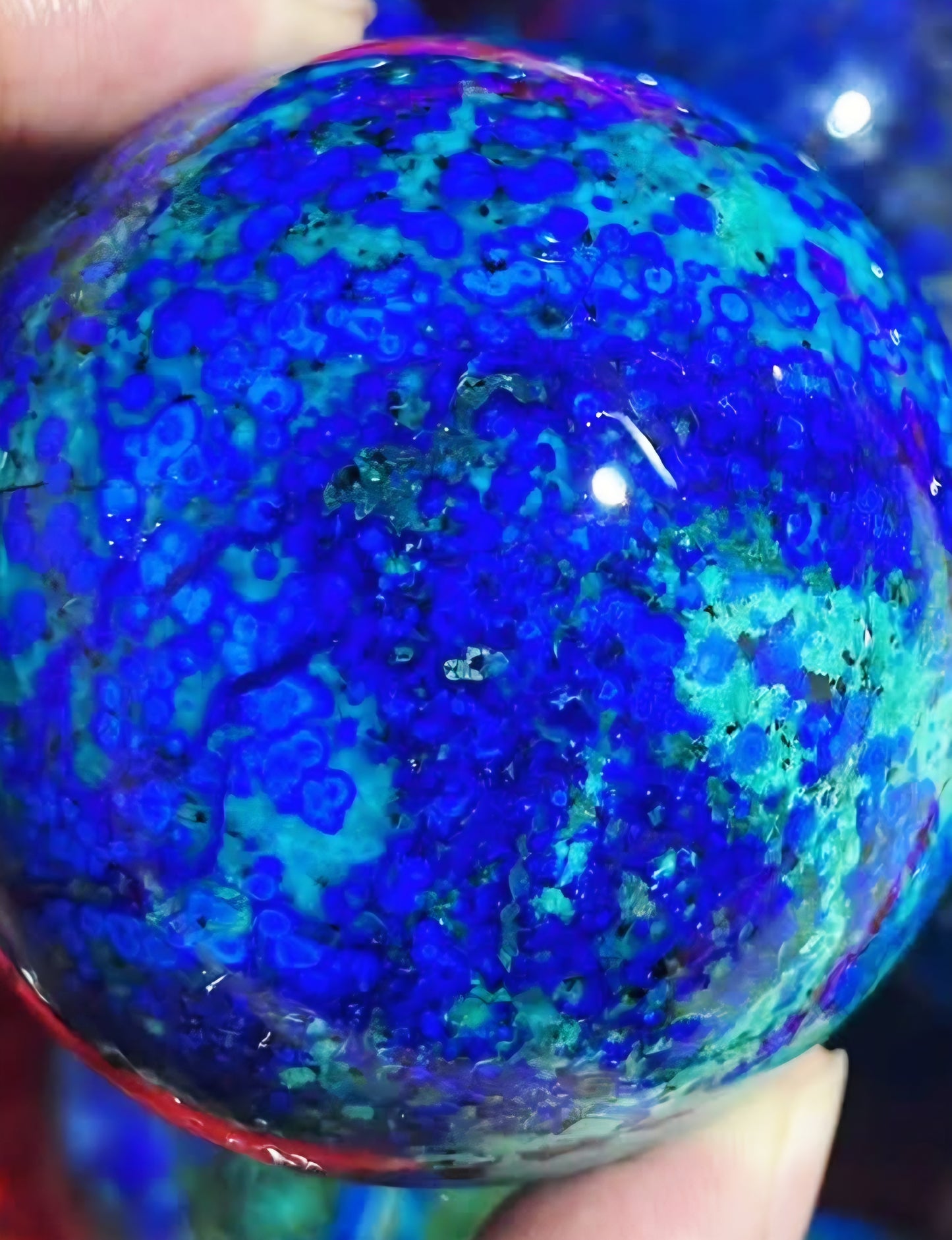 Azurite Sphere 6 to 8cm 1kg - Premium Grade Bulk - 3 to 5 pieces