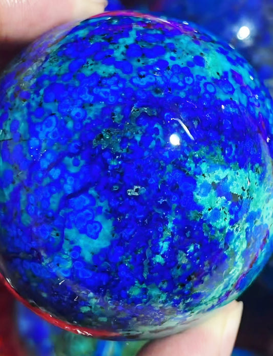 Azurite Sphere 6 to 8cm 1kg - Premium Grade Bulk - 3 to 5 pieces