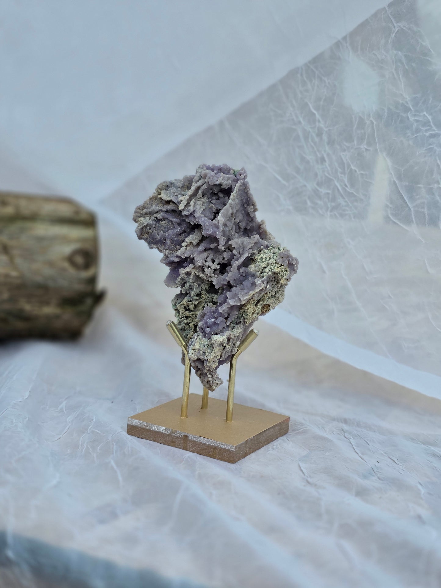 Grape Agate 8 Oz on Stand Specimen