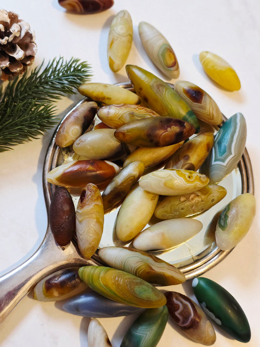 Gobi Agate 1/2 Kg Mix -  Soft Beige/Green Wholesale Mix Color 11-16 Pieces
