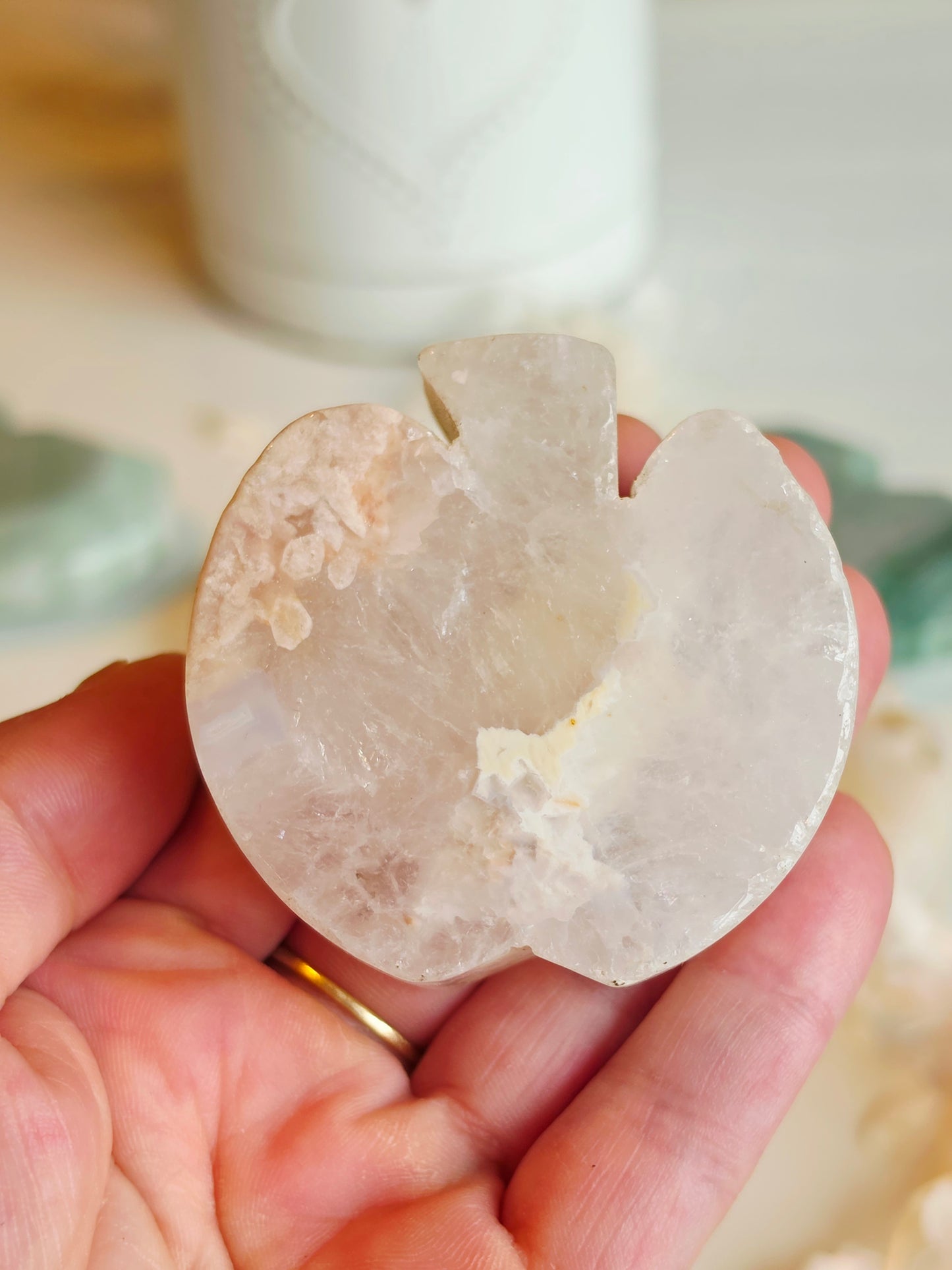 6 Carving Medium Size Crystal Apple & Heart Bundle