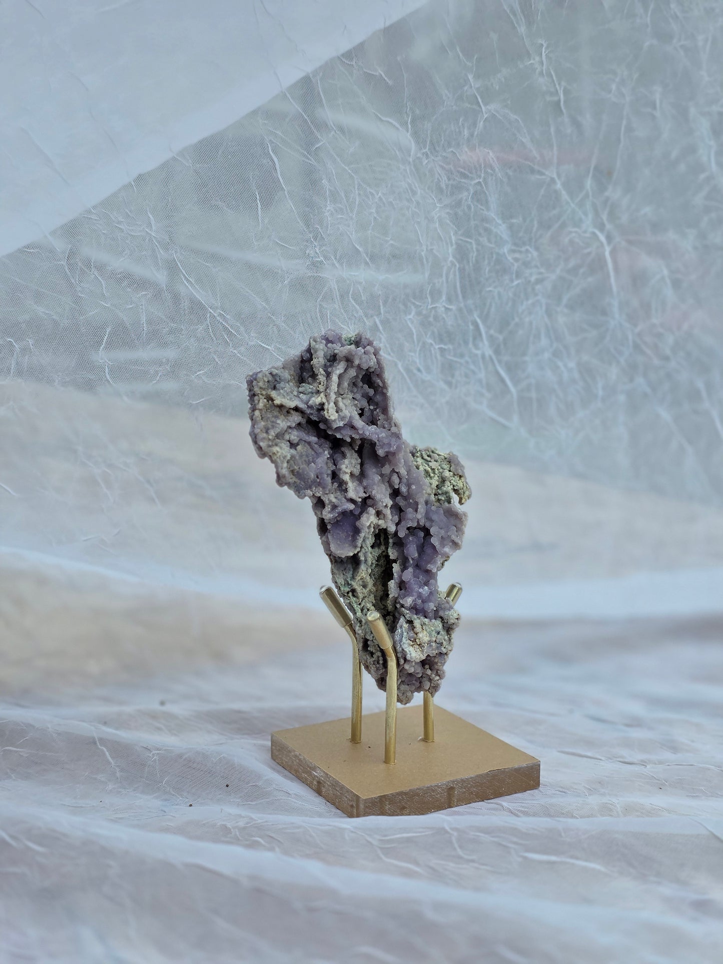 Grape Agate 8 Oz on Stand Specimen