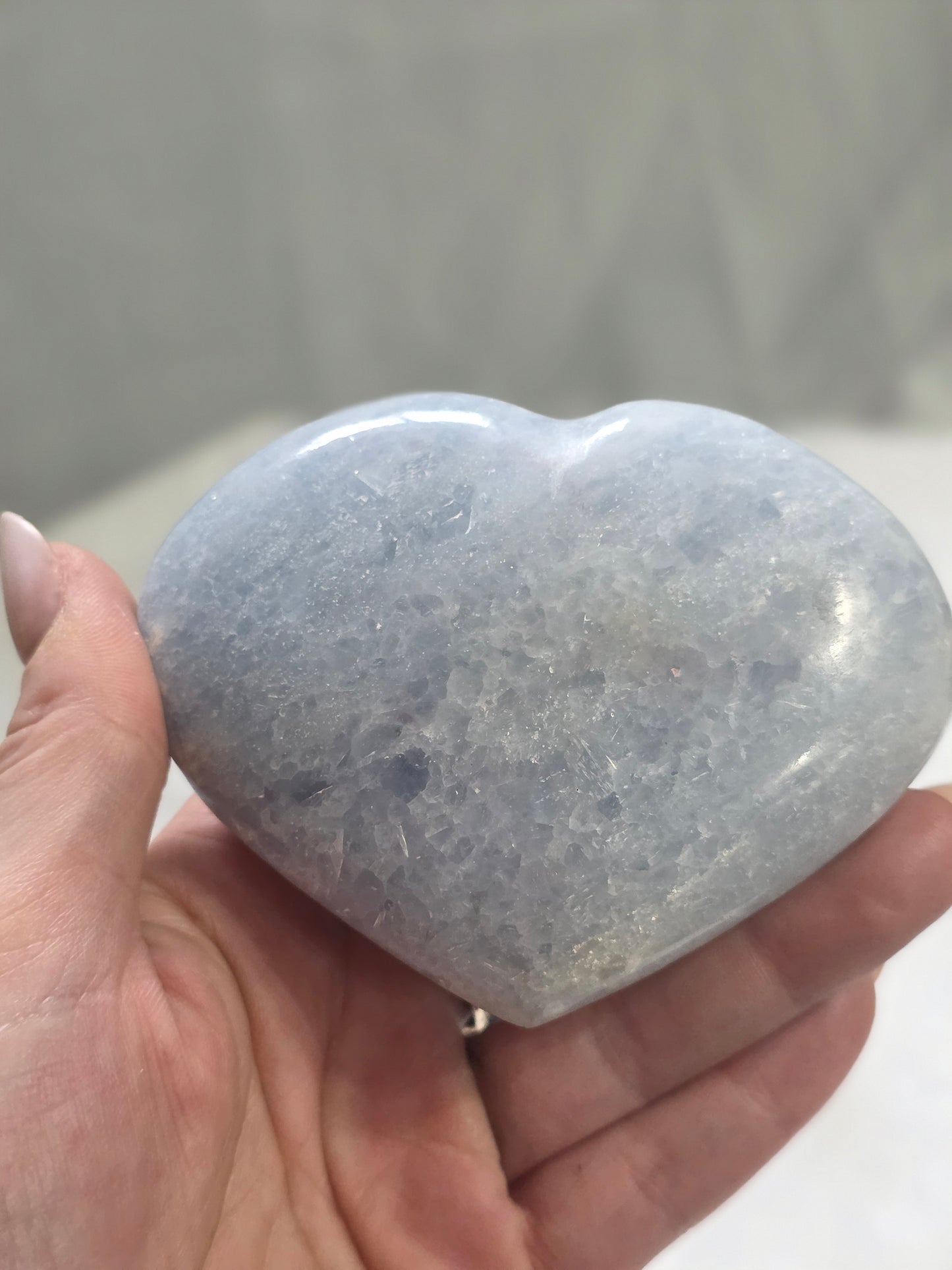 Celestine Heart Carving 1kg - Wholesale Crystal Bulk