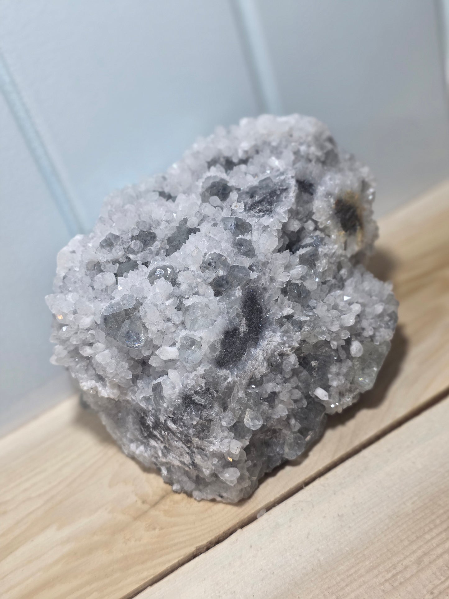 Fluorite Apophylite Matrix Quartz Crystal Specimen