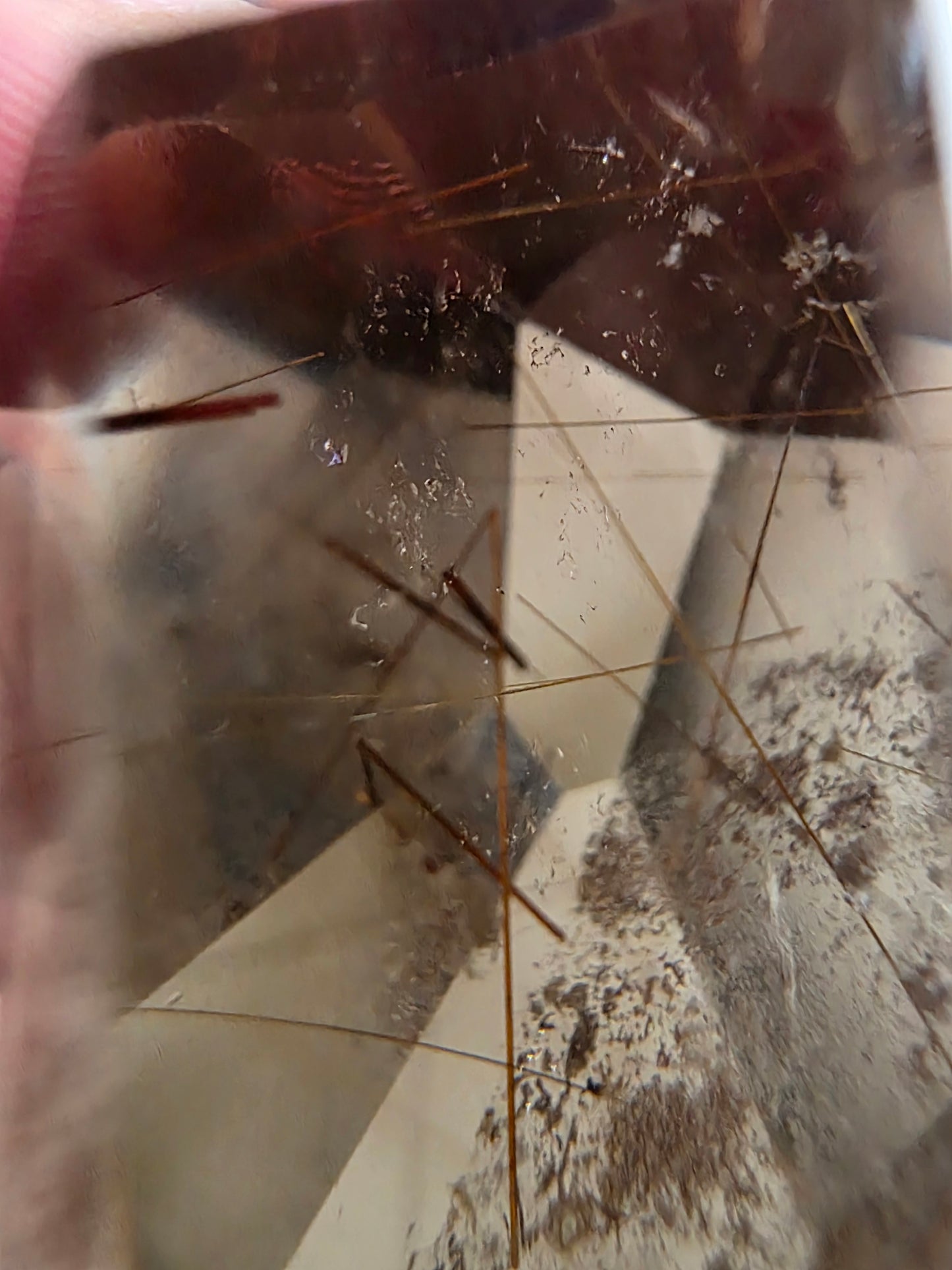 Rutile Smokey/Clear Quartz Free-form- Collectable Crystal- Rare Unique Mineral