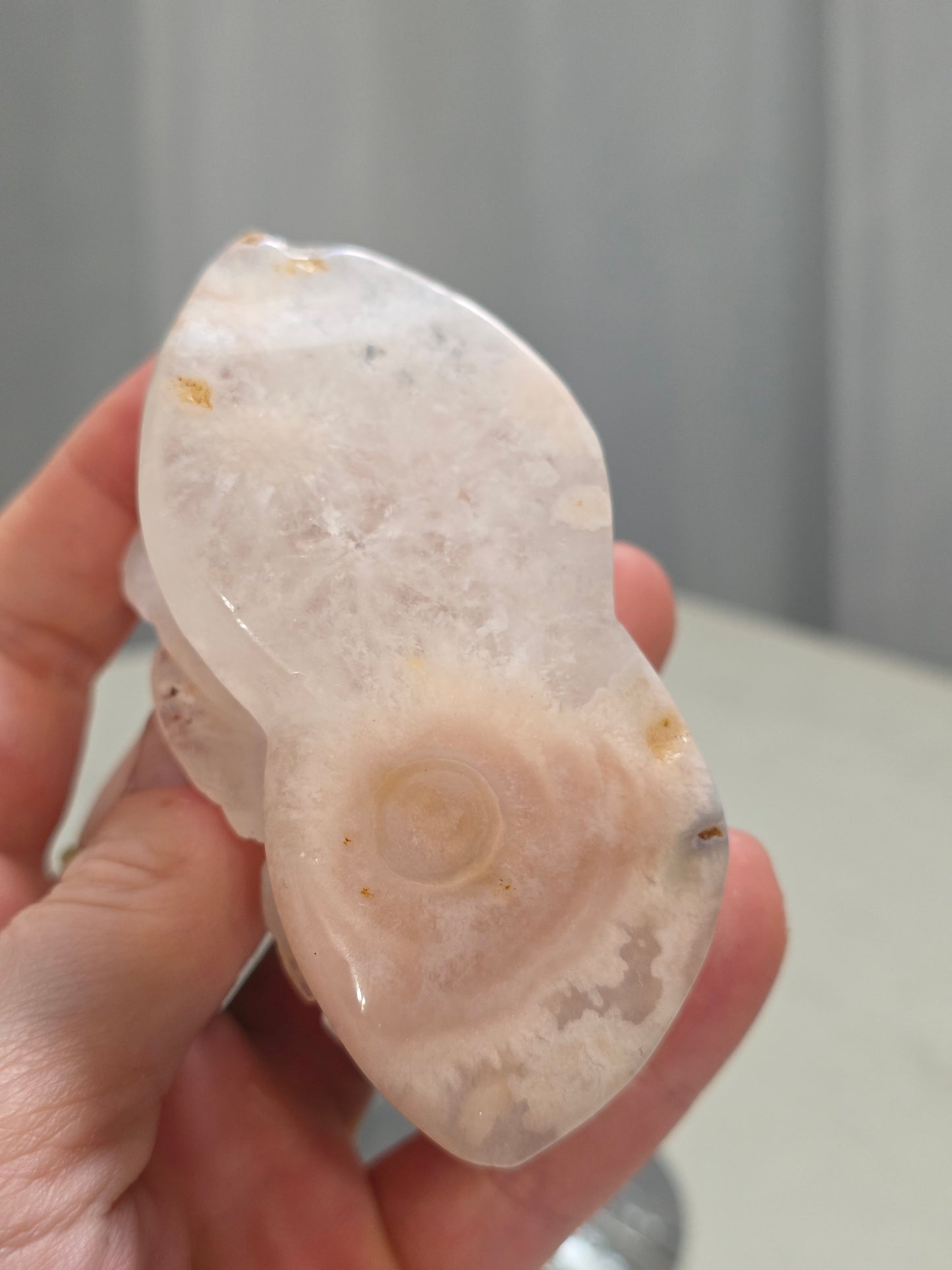Flower Agate Carving on Stand