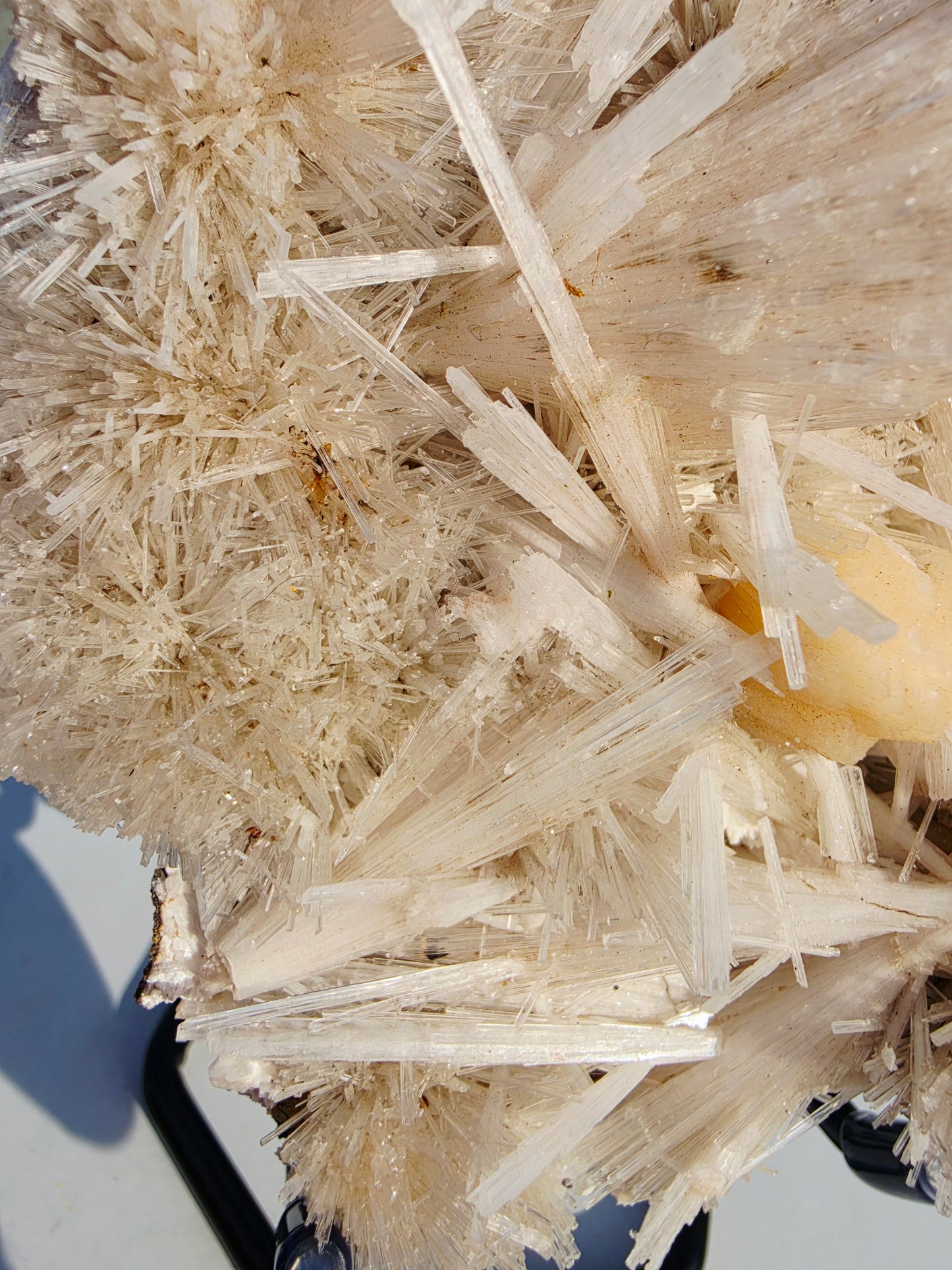 0.92 lb Scolecite Cluster on a Stilbite matrix with Stand From India