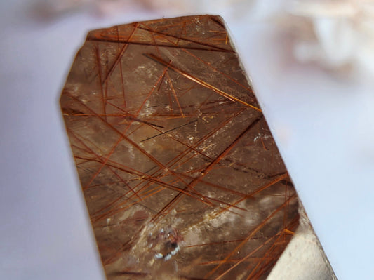 Copper Rutile Free-Form Quartz Palm Size