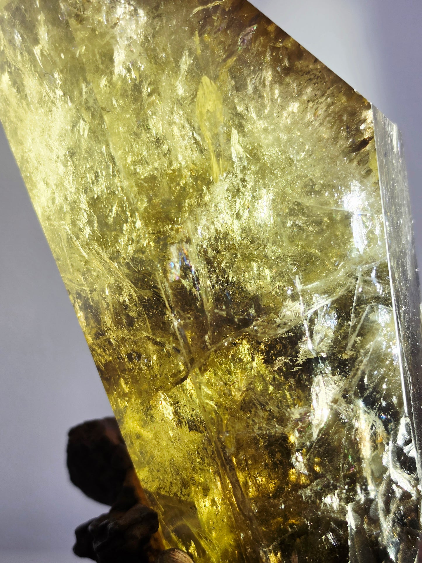 Citrine Crystal Quartz Raw Point with Wood Base 2kg