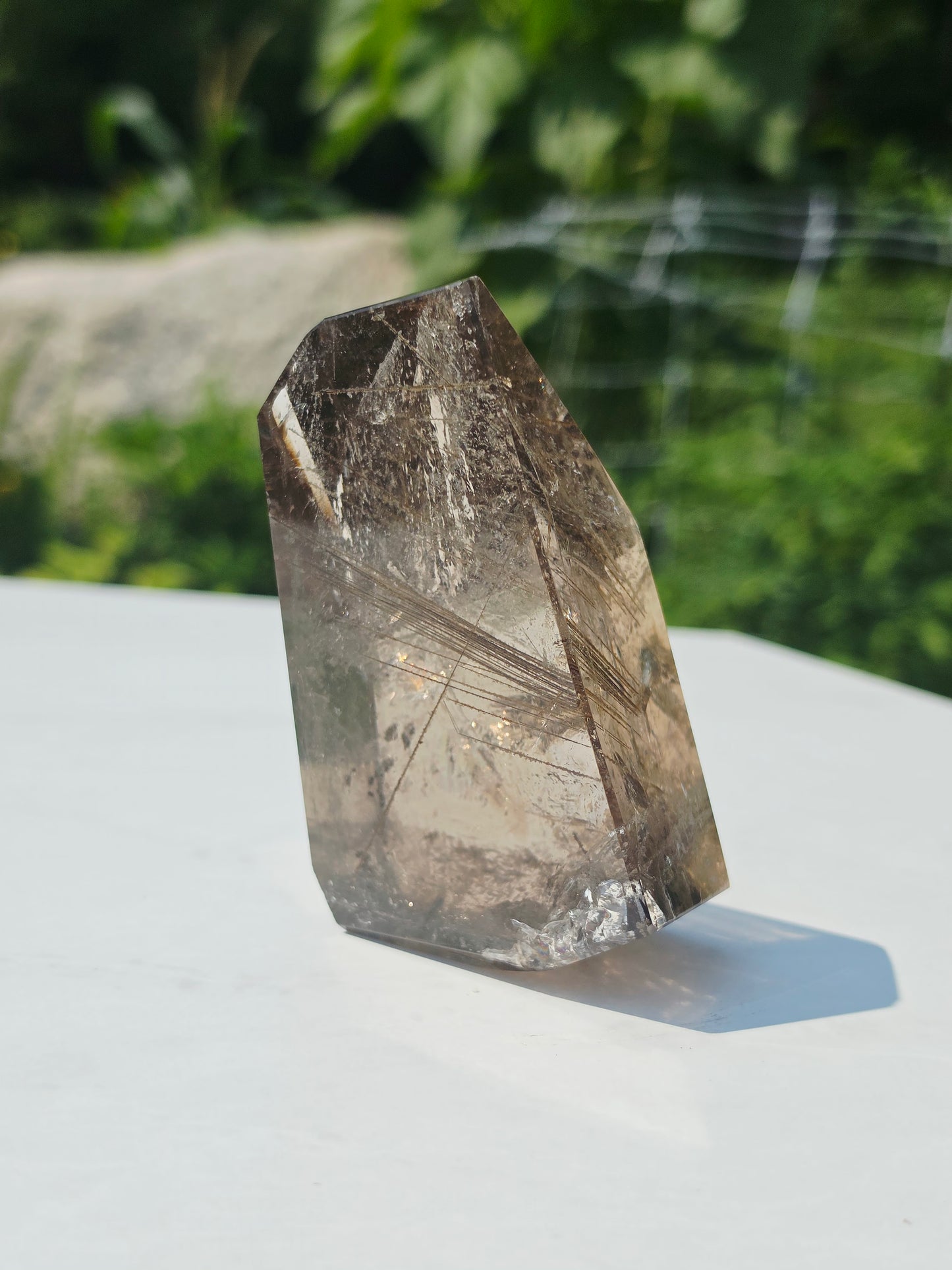 Rutilated Crystal Free-form 340grams Natural Mineral Clear Quartz