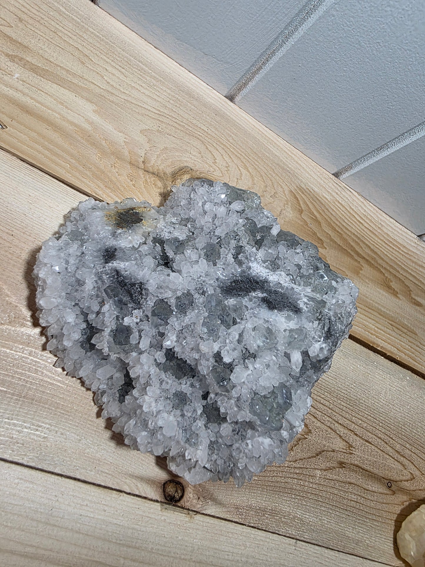 Fluorite Apophylite Matrix Quartz Crystal Specimen