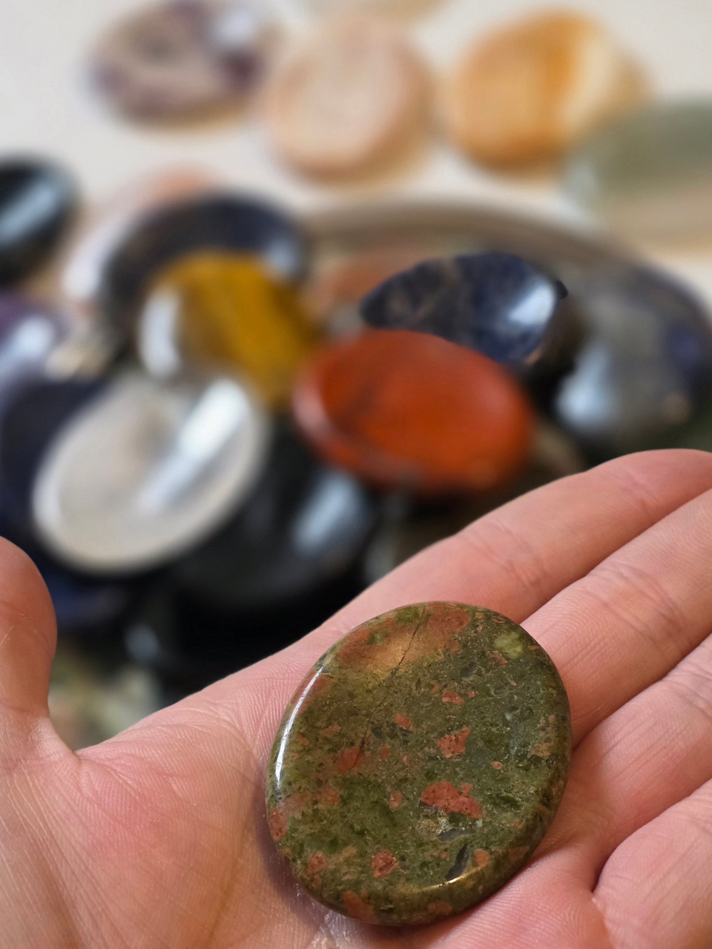 Palmstone Mix Mineral- 1 bag 10 Polished Stone randomly prepare 3-4cm