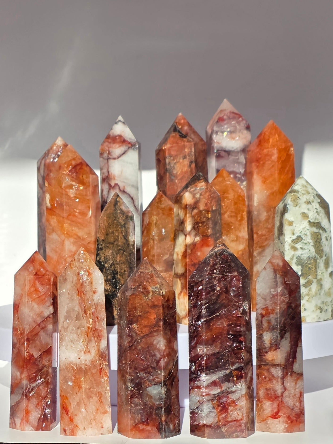 Set of 3 Quartz tower 2" to 4"