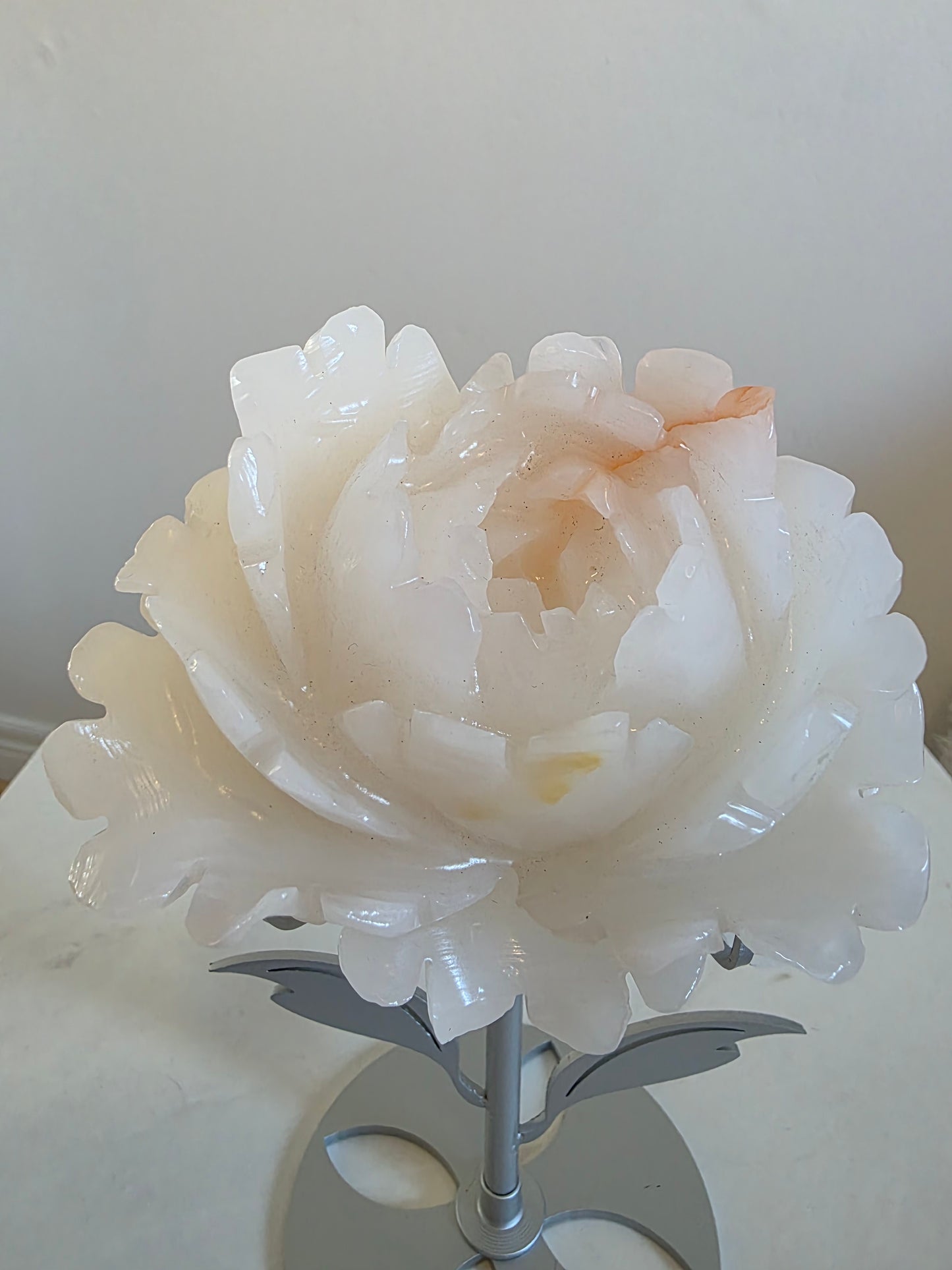 Large Rose Quartz Carving on Stand