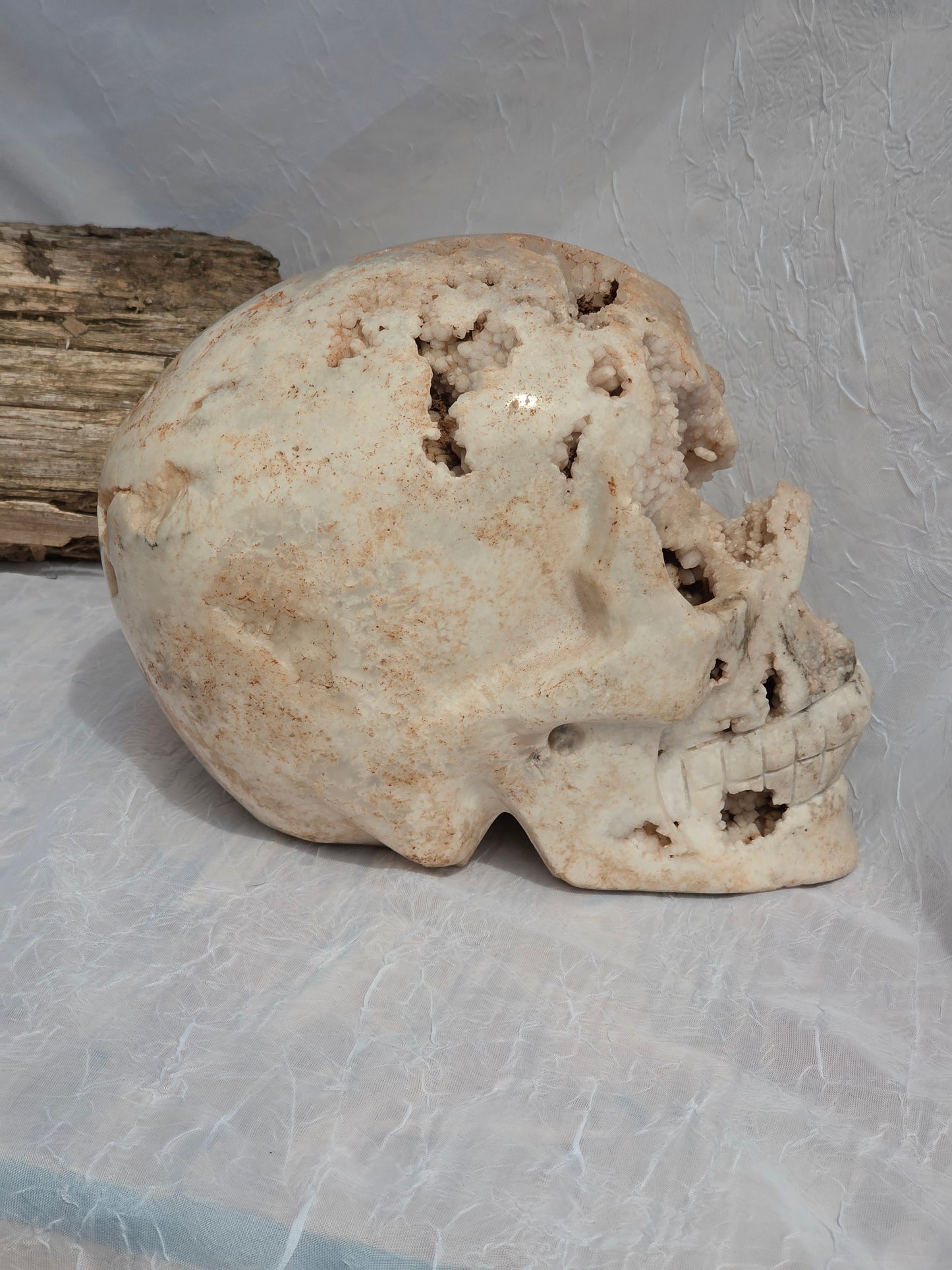 Pink Amethyst Skull Carving – 12.94 lbs Natural Crystal Statement Piece