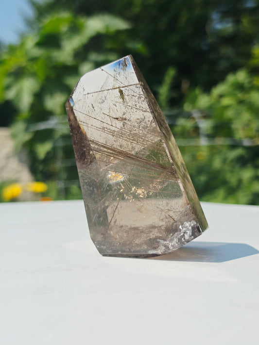 Rutilated Crystal Free-form 340grams Natural Mineral Clear Quartz