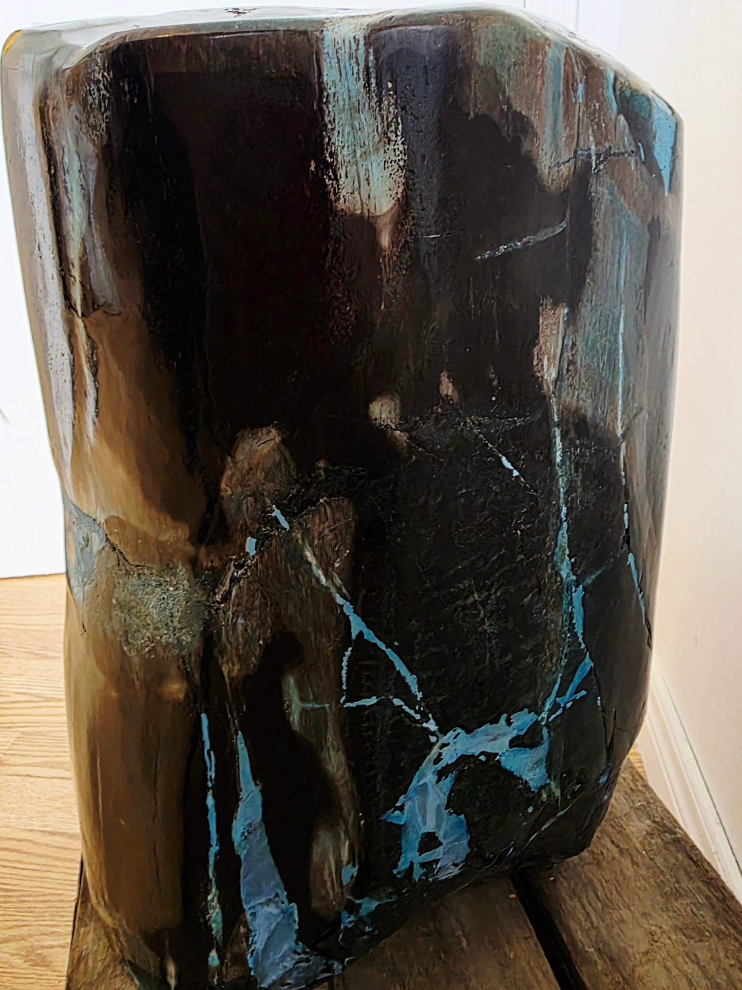 Rare Petrified Wood from Indonesia - Opalized Chrysocolla, 87 lbs Collectors Mineral