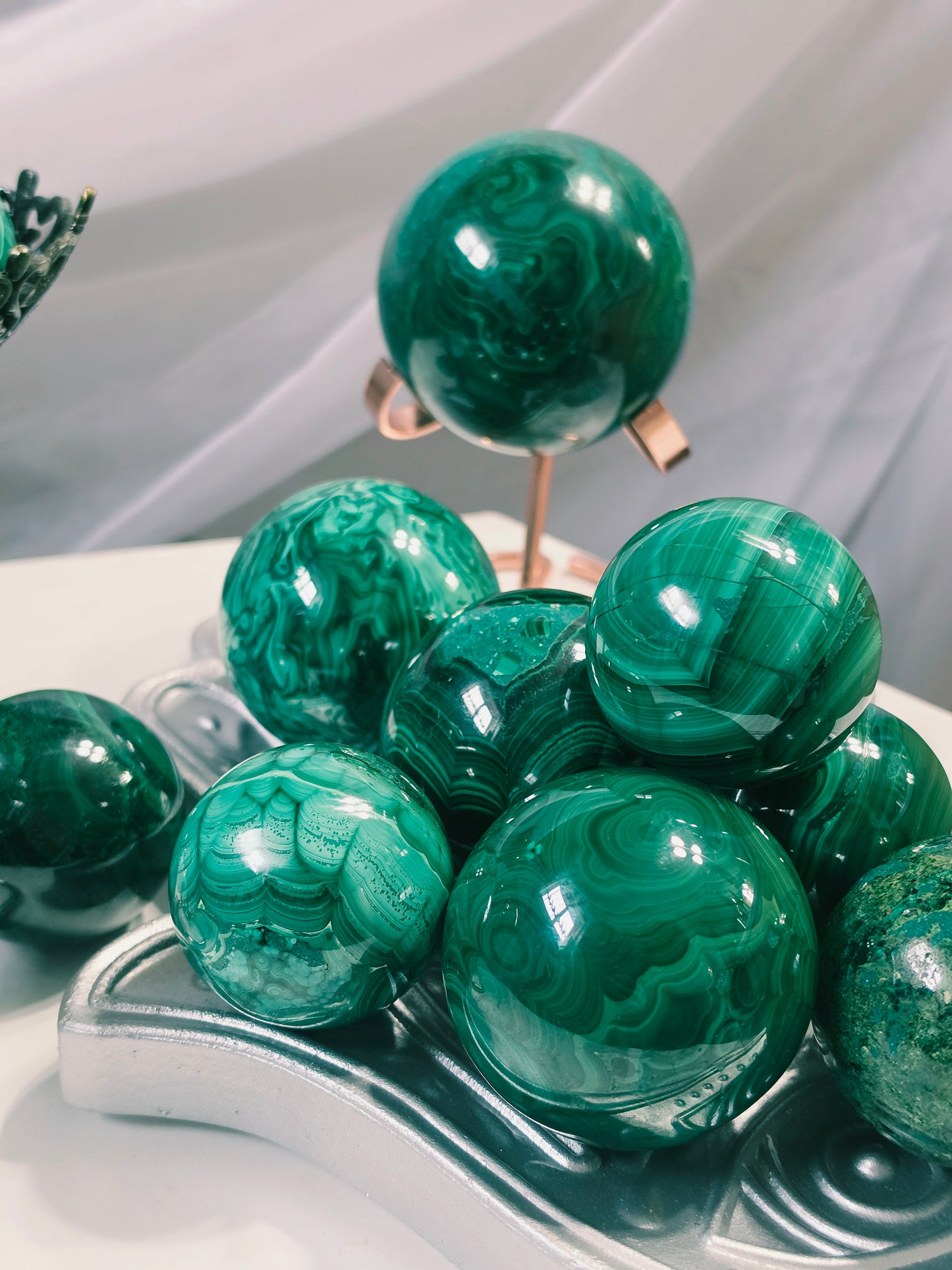 Congo Malachite Sphere AAA Quality Wholesale 1kg