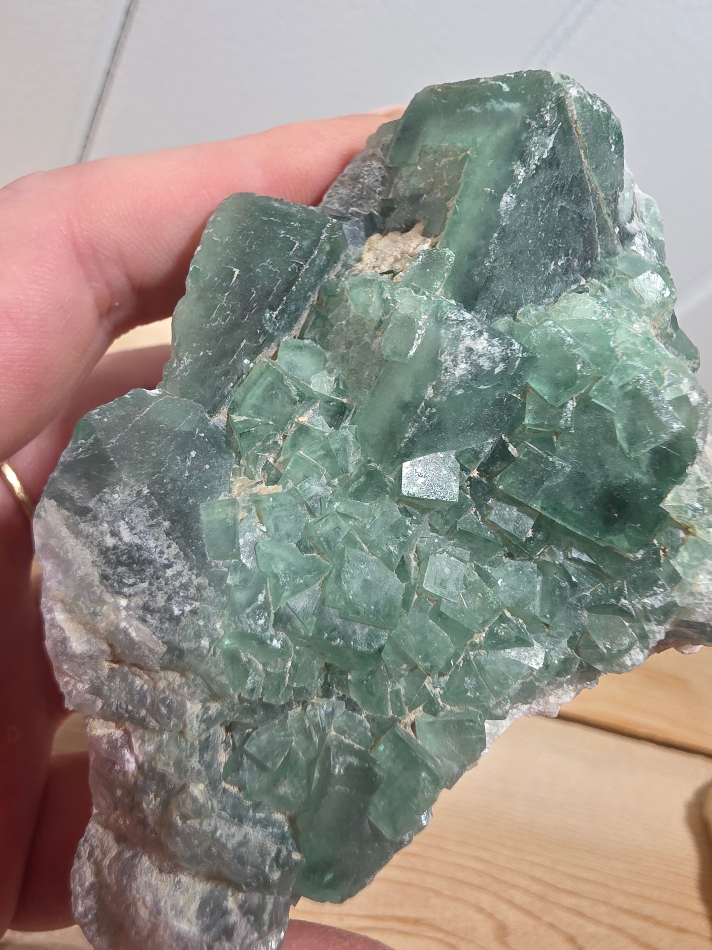 Green Fluorite with Strong Blue UV Specimen