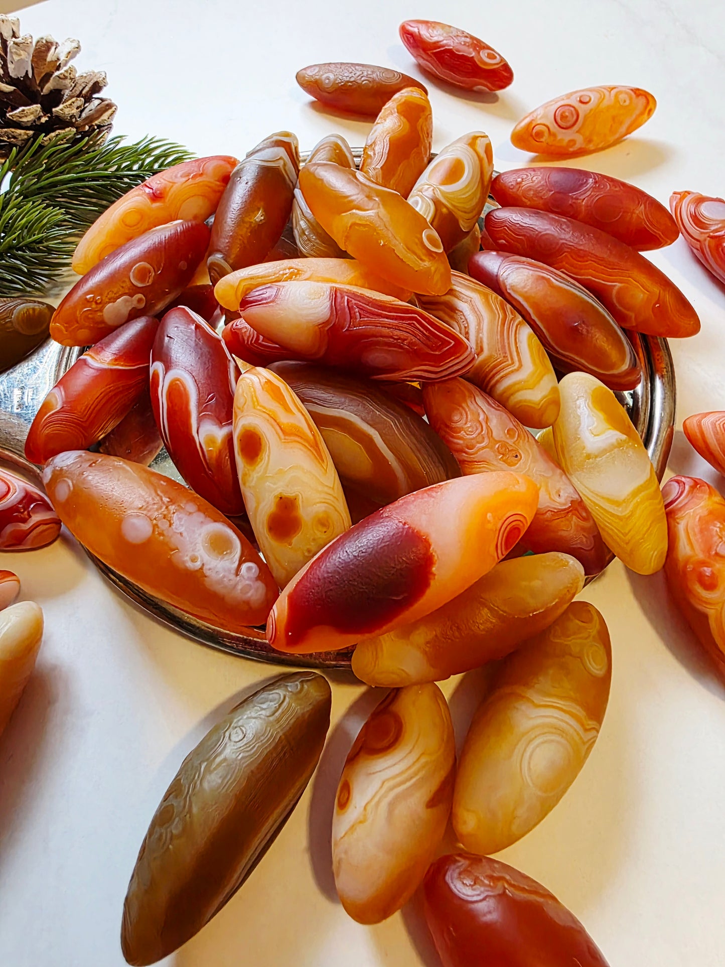 Gobi Agate 1/2 kg Mix - Red/Orange tones Wholesale 11 -16 pieces